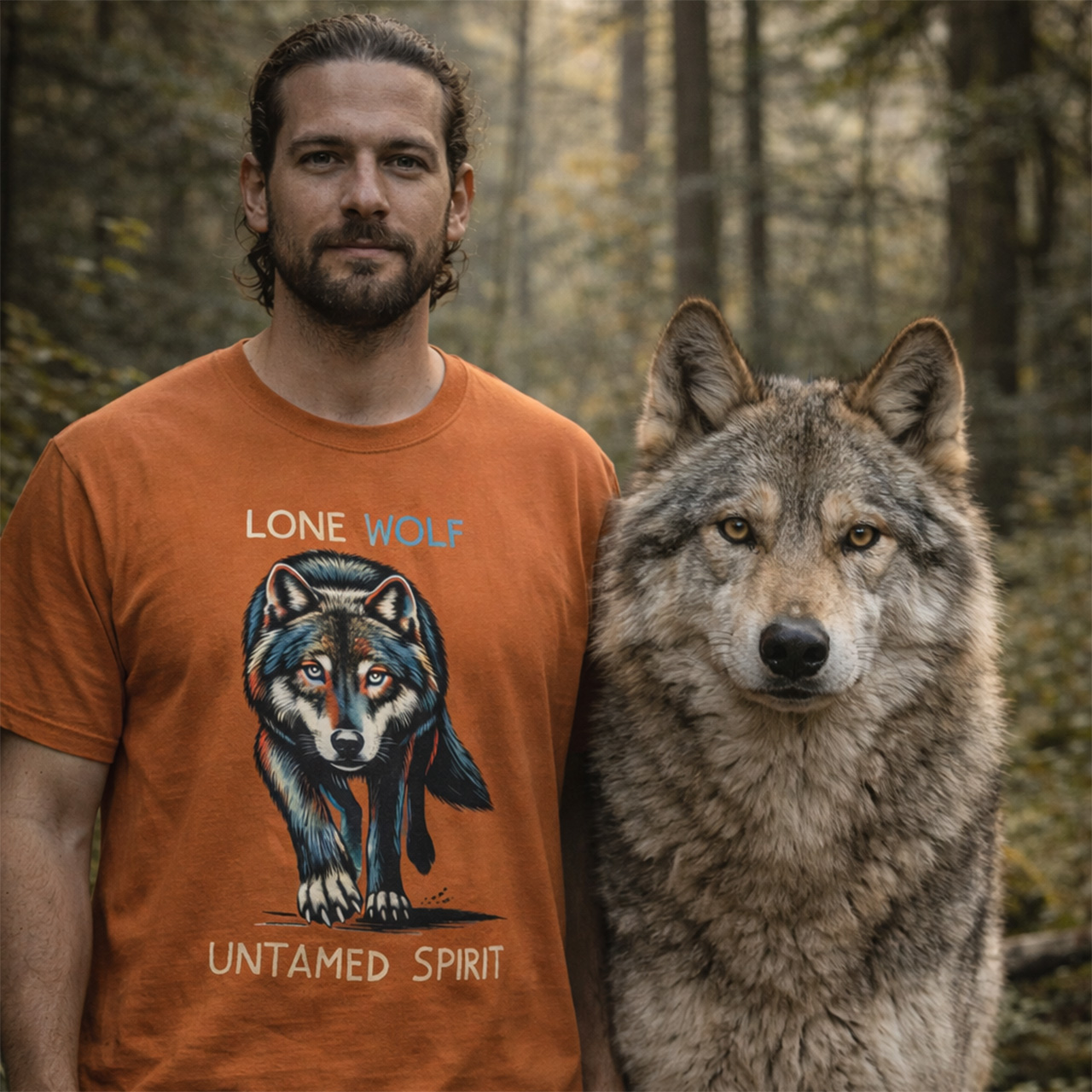 Lone Wolf Untamed Spirit T-Shirt | Soft Wolf Graphic Tee | Wear-It-Out Comfort