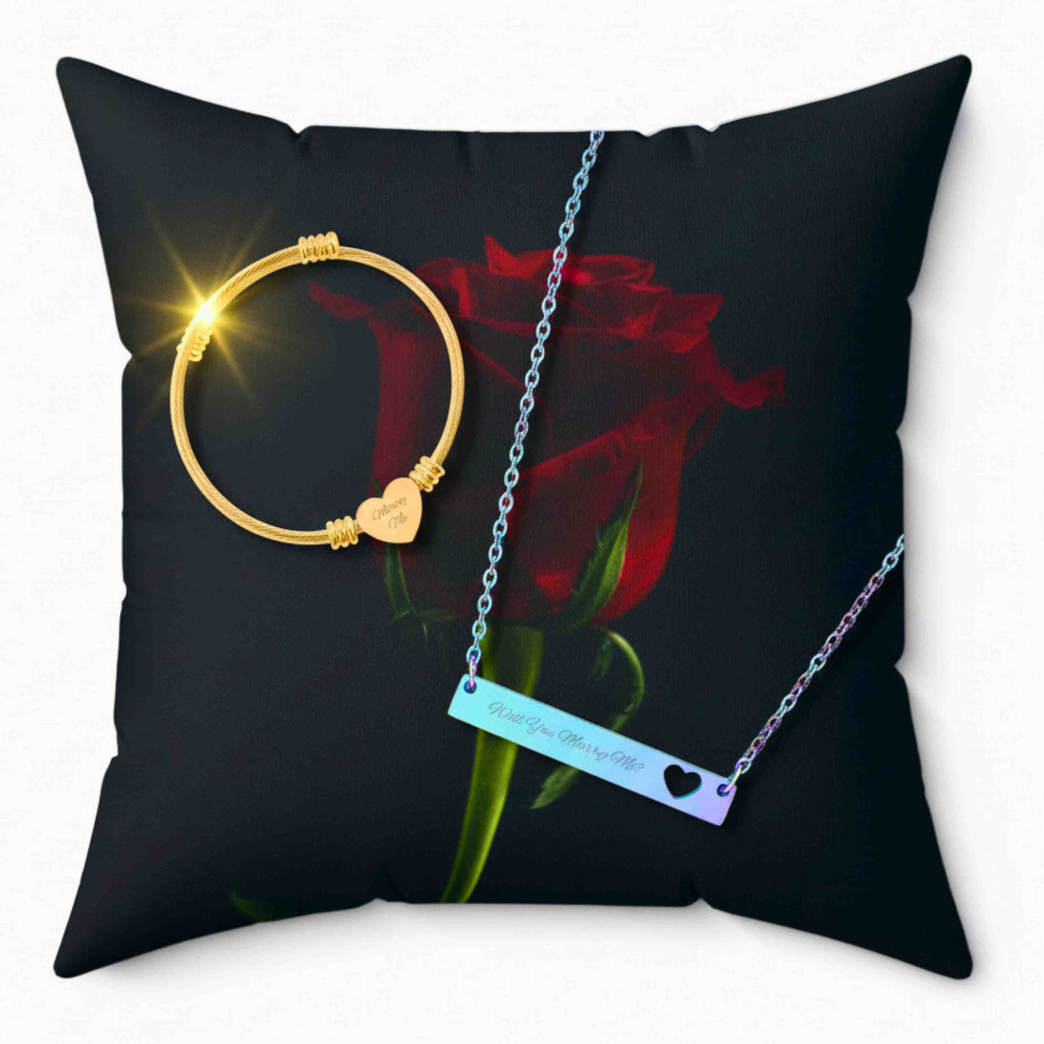 Engravable Heart Cuff Bracelet | The Beloved Collection |  Personalized Silver Wire Bangle for Women product thumbnail image