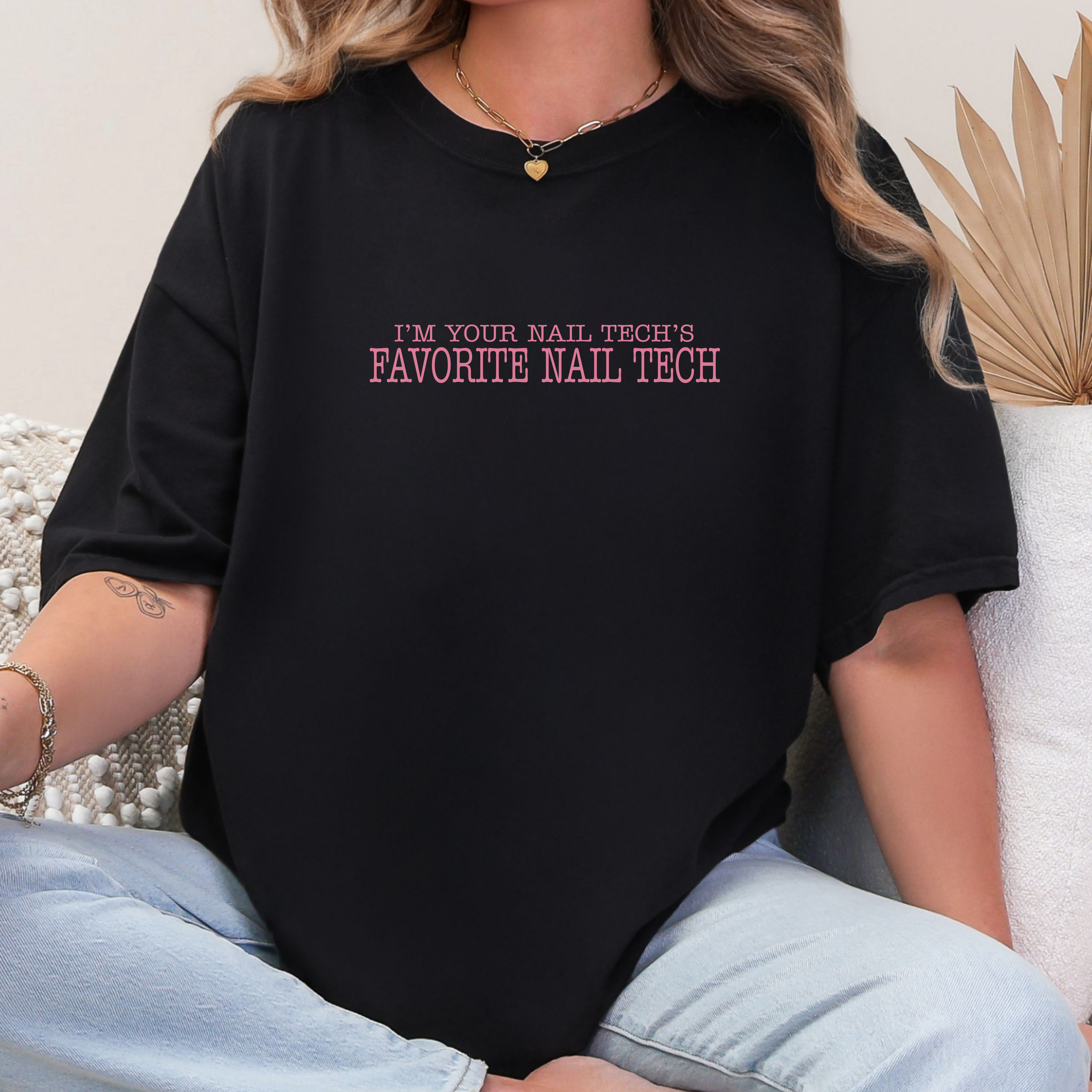 I'm Your Nail Tech's Favorite Nail Tech; Comfort Colors Graphic T-Shirt product thumbnail image