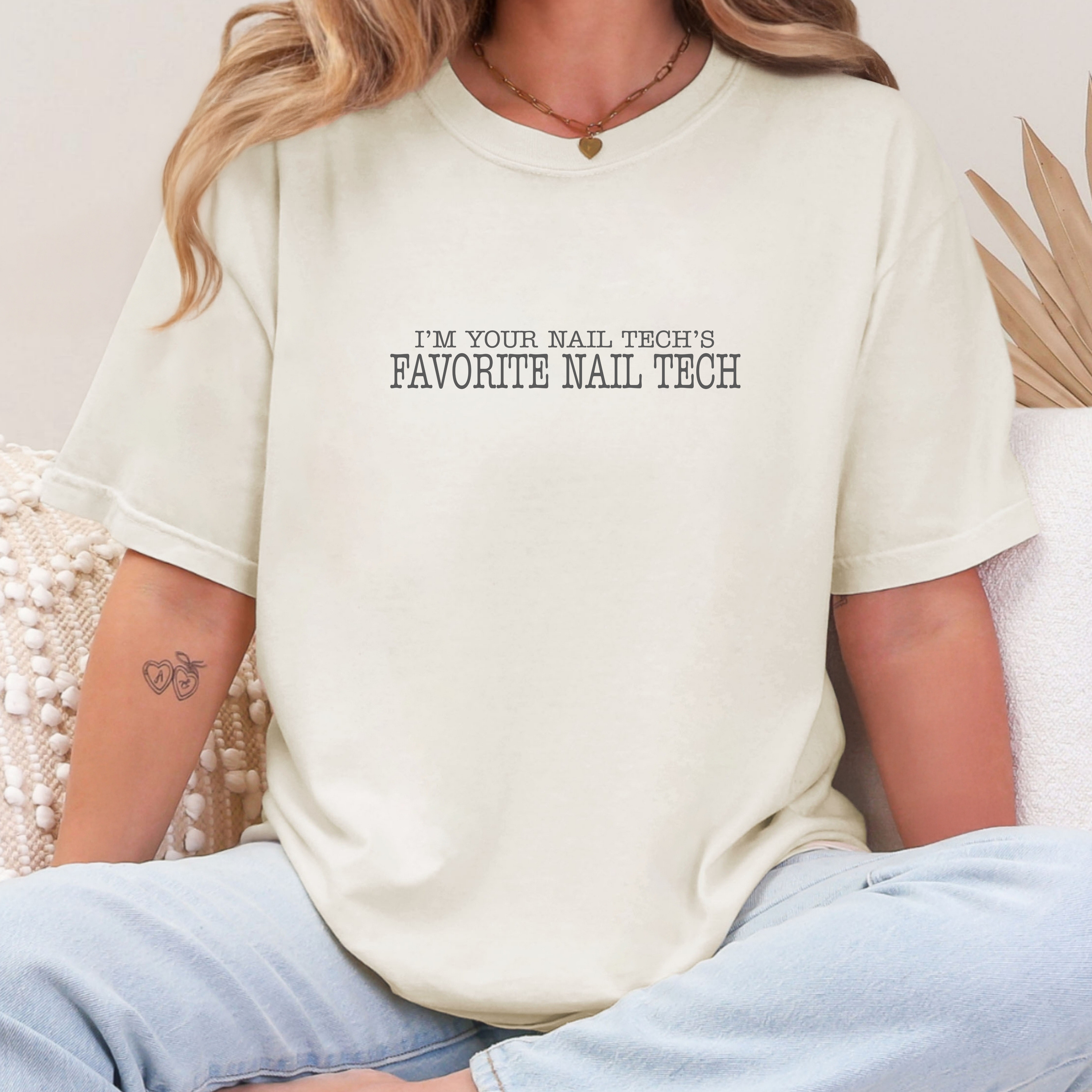 I'm Your Nail Tech's Favorite Nail Tech; Comfort Colors Graphic T-Shirt product thumbnail image
