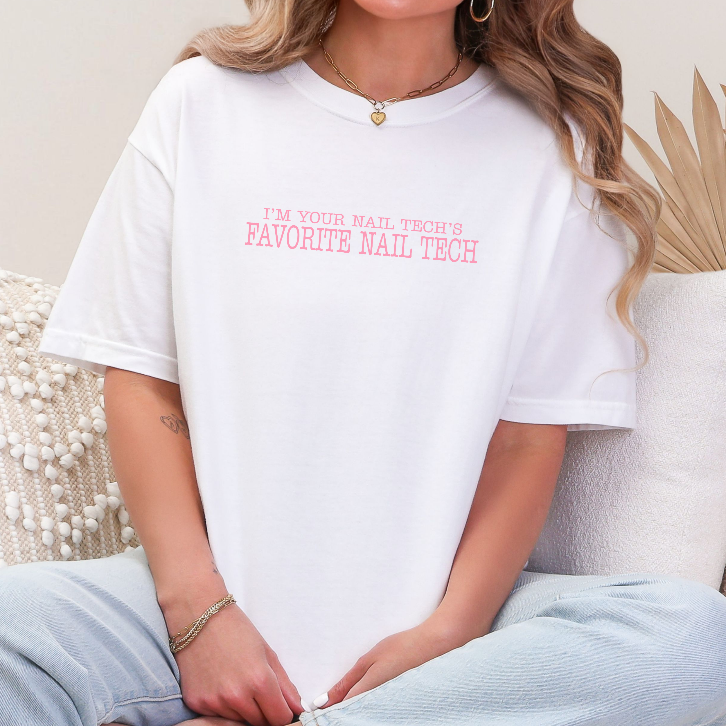 I'm Your Nail Tech's Favorite Nail Tech; Comfort Colors Graphic T-Shirt product thumbnail image