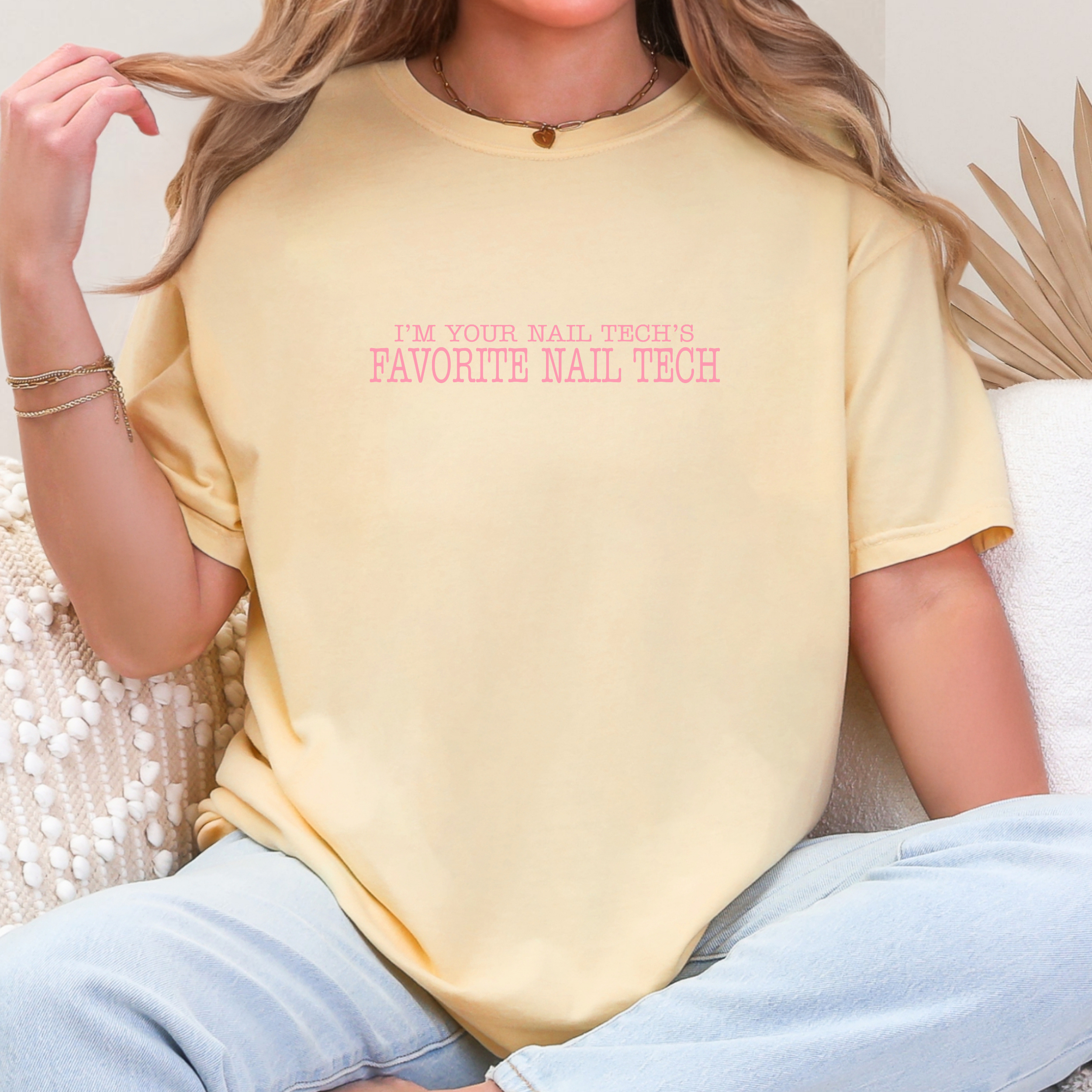 I'm Your Nail Tech's Favorite Nail Tech; Comfort Colors Graphic T-Shirt product thumbnail image I'm Your Nail Tech's Favorite Nail Tech; Comfort Colors Graphic T-Shirt product thumbnail image