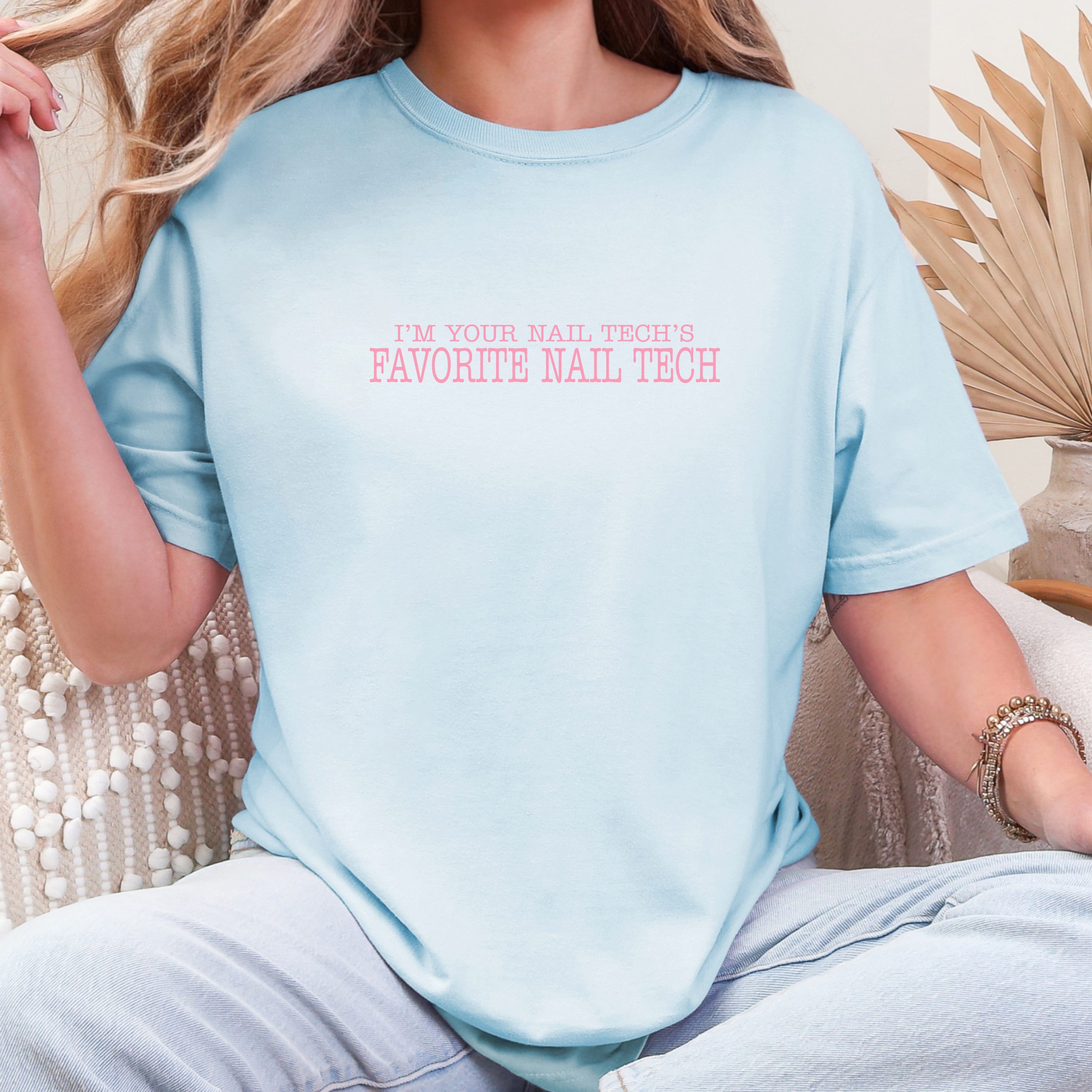 I'm Your Nail Tech's Favorite Nail Tech; Comfort Colors Graphic T-Shirt product thumbnail image I'm Your Nail Tech's Favorite Nail Tech; Comfort Colors Graphic T-Shirt product thumbnail image