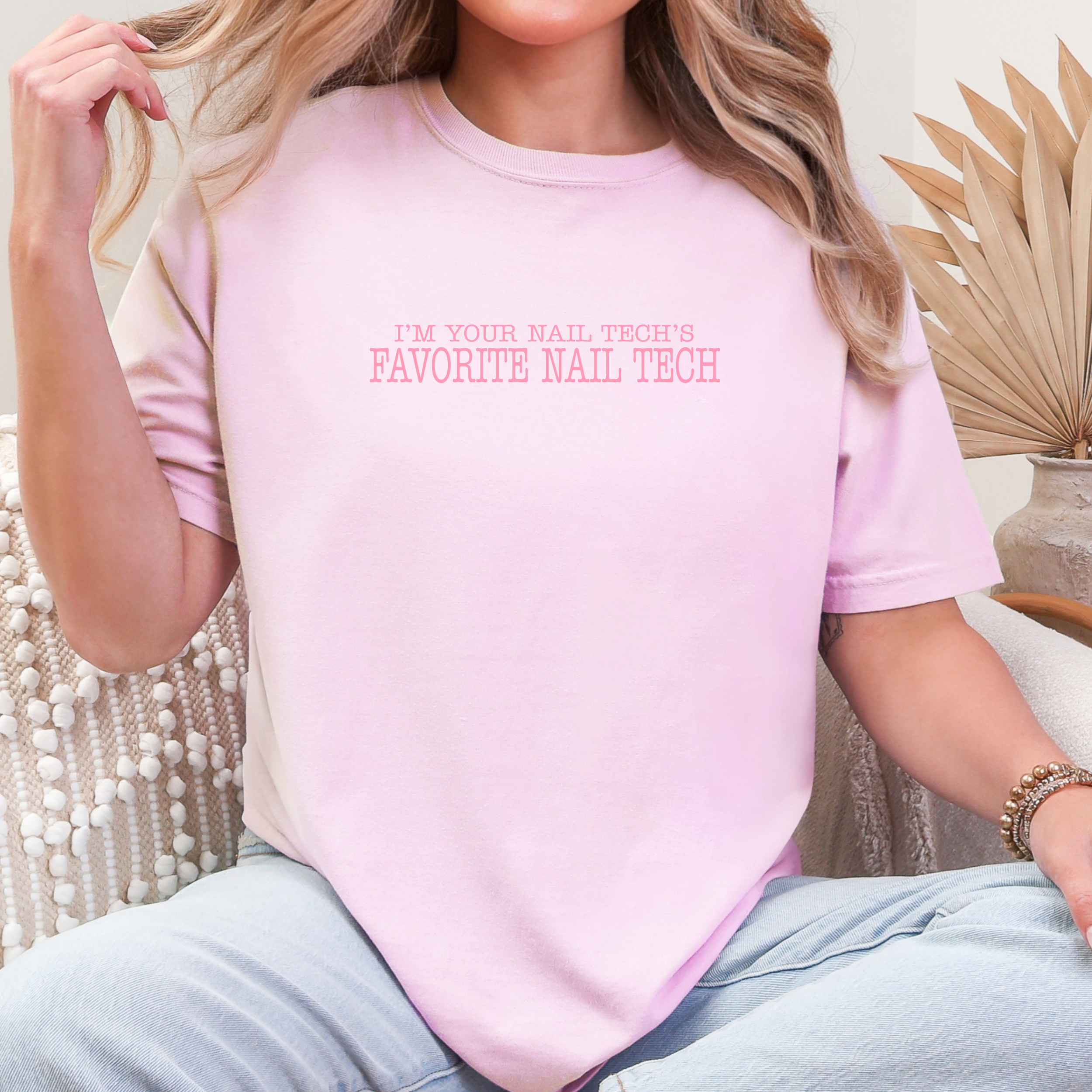 I'm Your Nail Tech's Favorite Nail Tech; Comfort Colors Graphic T-Shirt product thumbnail image I'm Your Nail Tech's Favorite Nail Tech; Comfort Colors Graphic T-Shirt product thumbnail image