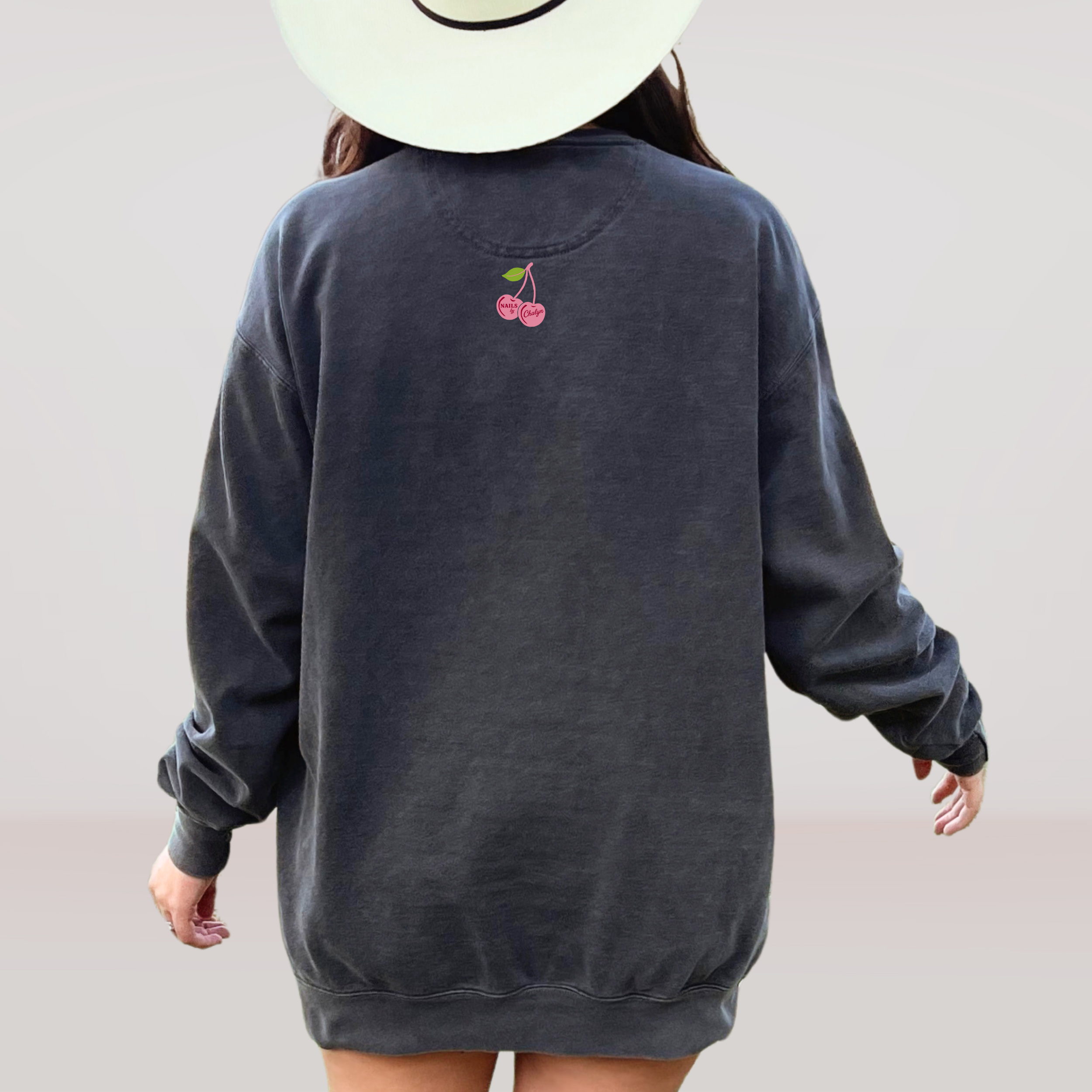 I'm Your Nail Tech's Favorite Nail Tech; Comfort Colors Graphic Crewneck Sweatshirt; High Low Simple Pink Text product thumbnail image I'm Your Nail Tech's Favorite Nail Tech; Comfort Colors Graphic Crewneck Sweatshirt; High Low Simple Pink Text product thumbnail image