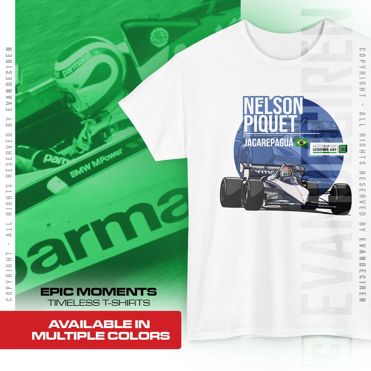 Nelson Piquet 1983 Legend Art | Jacarepagua