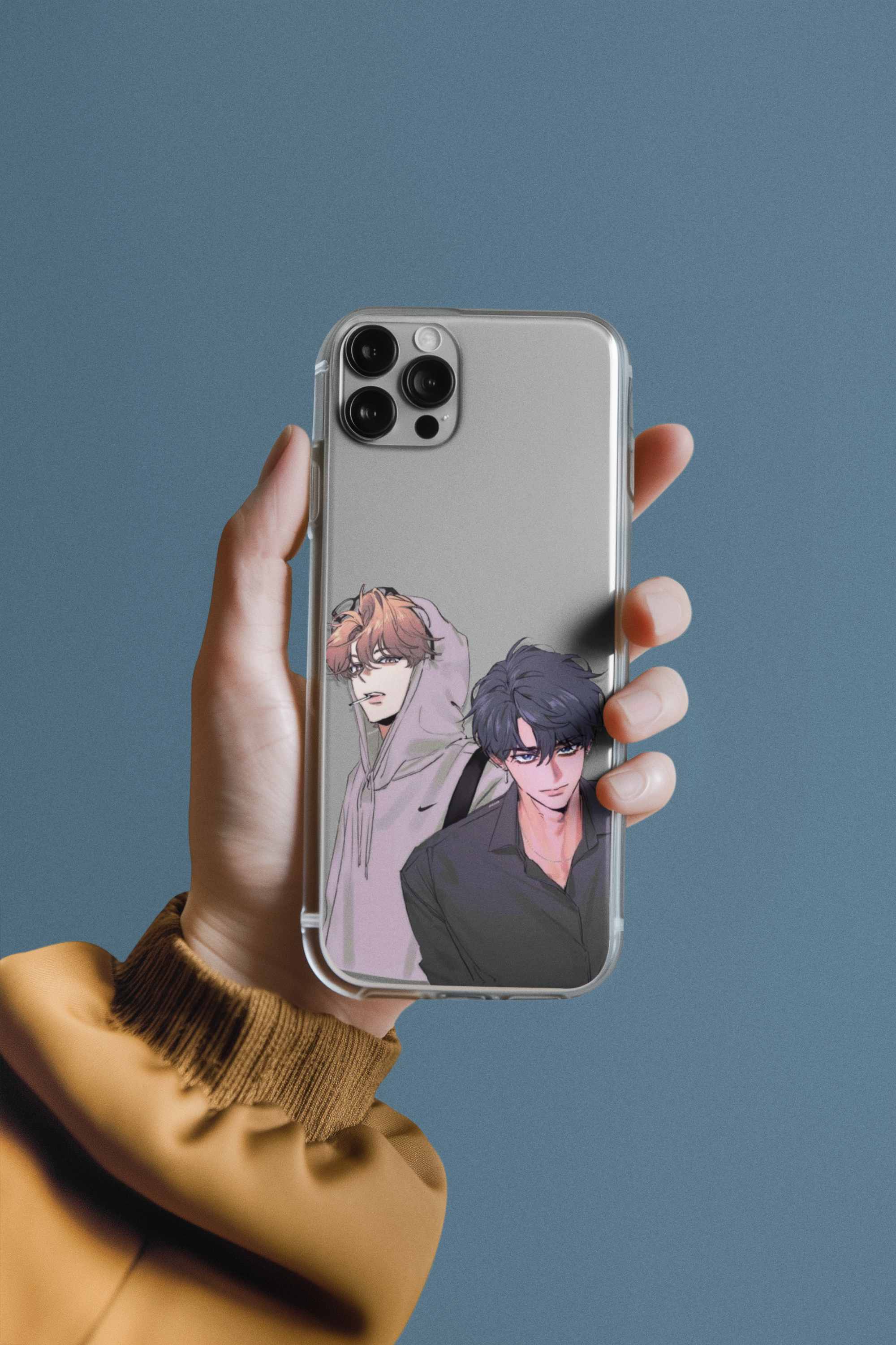 Sketch BL Manhwa Clear Impact Phone Case – Protective Transparent iPhone &amp; Samsung Case – BL Manga Aesthetic product thumbnail image