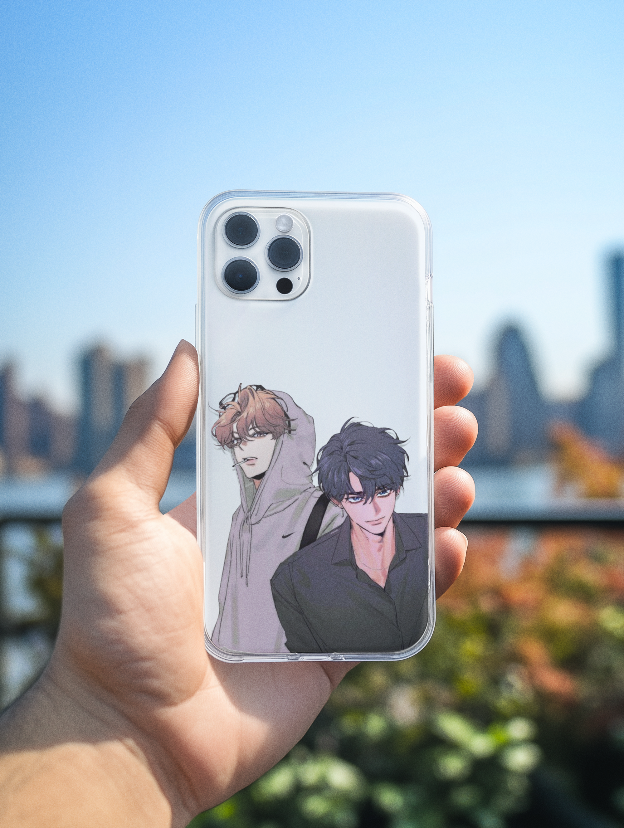 Sketch BL Manhwa Clear Impact Phone Case – Protective Transparent iPhone &amp; Samsung Case – BL Manga Aesthetic product thumbnail image