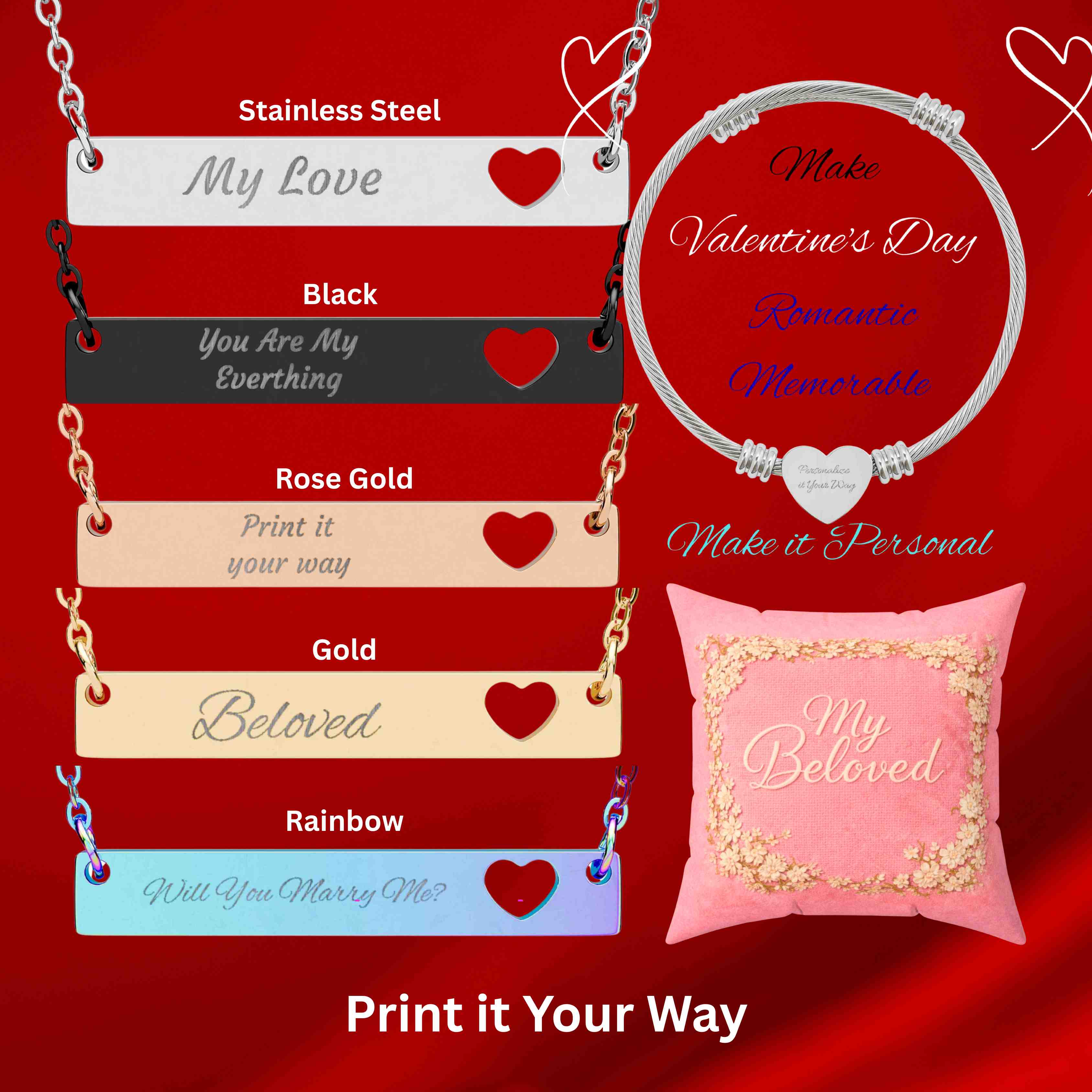 Engravable Heart Cuff Bracelet | The Beloved Collection | Personalized Silver Wire Bangle for Women product thumbnail image Engravable Heart Cuff Bracelet | The Beloved Collection | Personalized Silver Wire Bangle for Women product thumbnail image