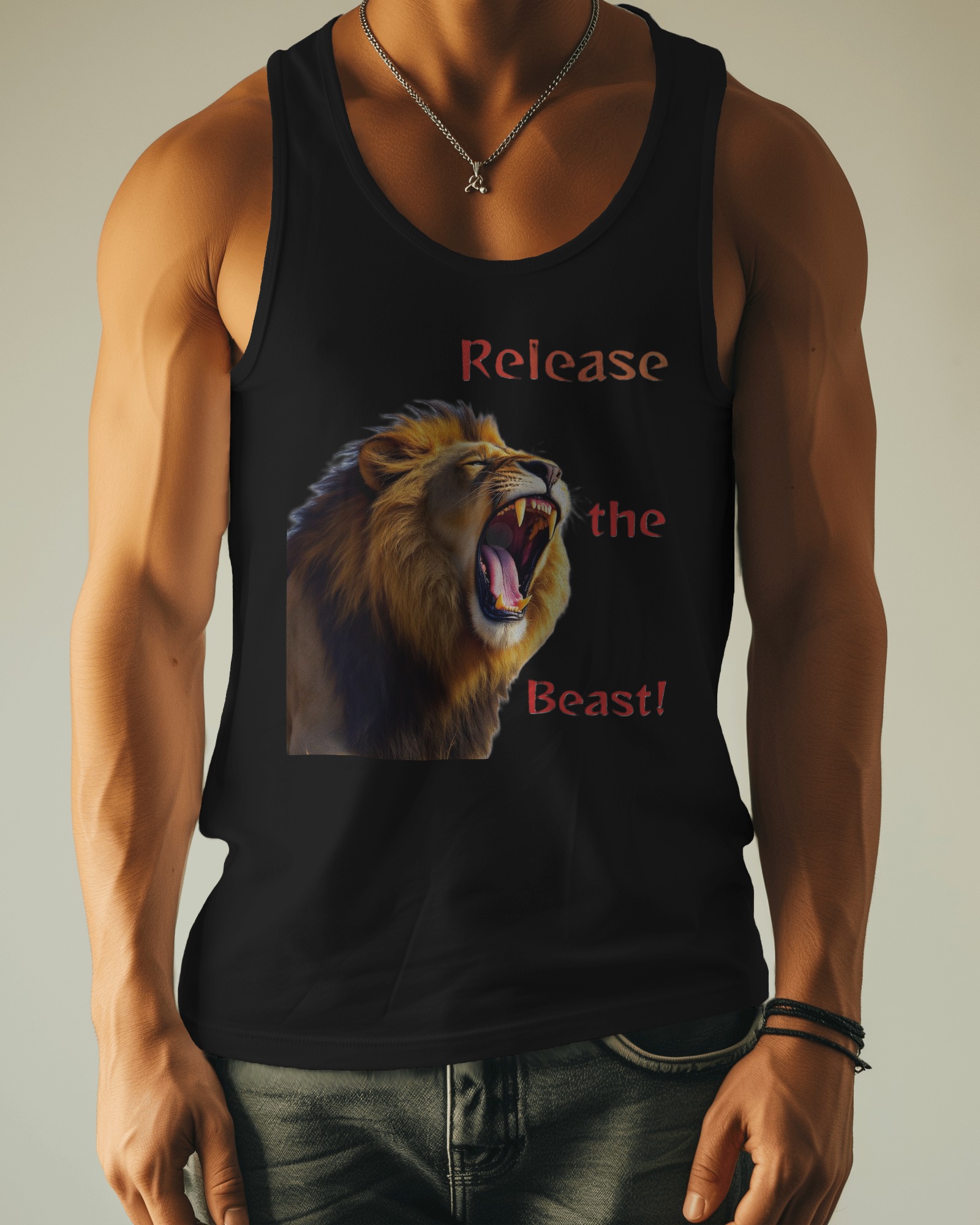 Release the Beast Tank Top Men’s Roaring Lion Gym Workout Tank product thumbnail image Release the Beast Tank Top Men’s Roaring Lion Gym Workout Tank product thumbnail image