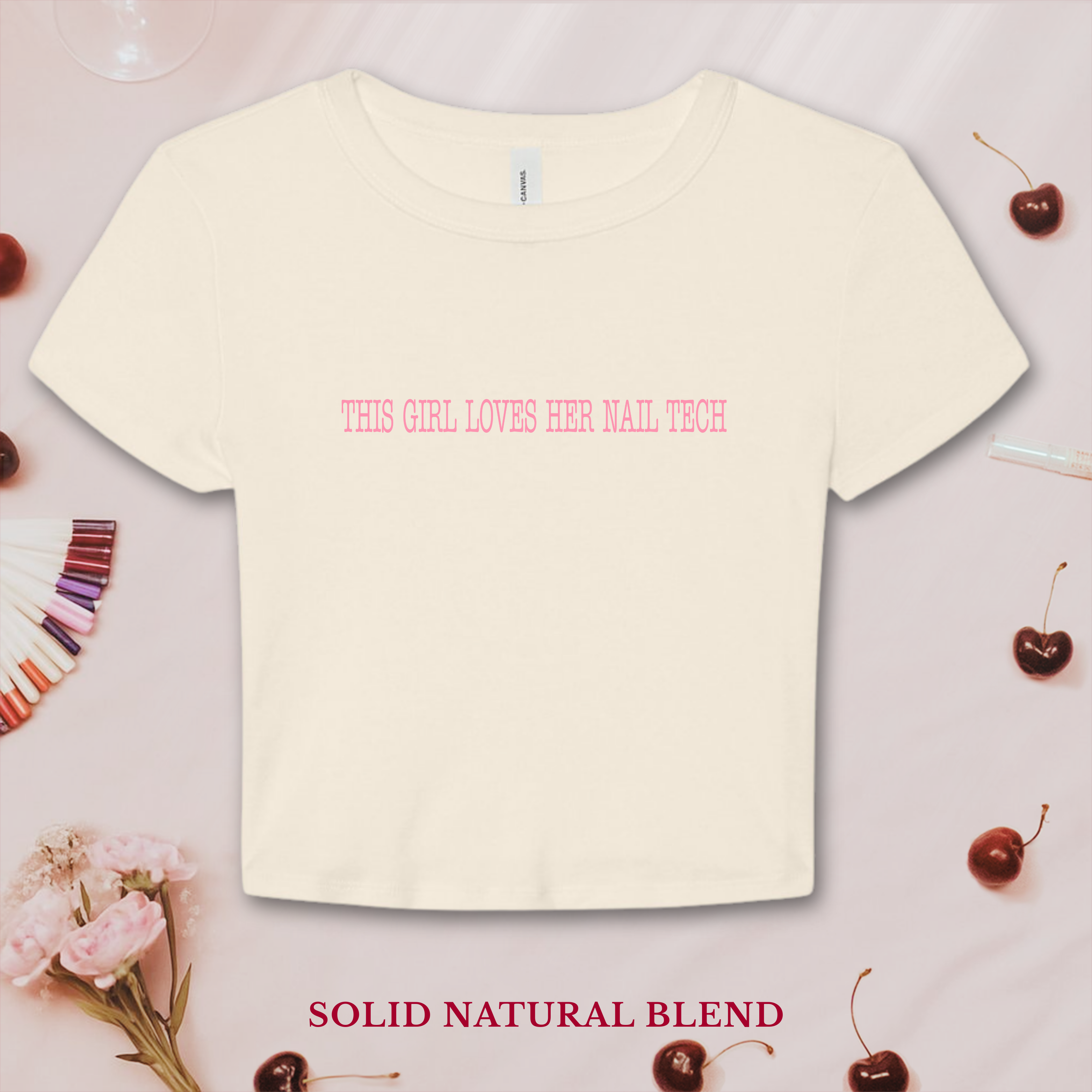 This Girl Loves Her Nail Tech Simple Typewriter Bella & Canvas Baby Tee product thumbnail image This Girl Loves Her Nail Tech Simple Typewriter Bella & Canvas Baby Tee product thumbnail image