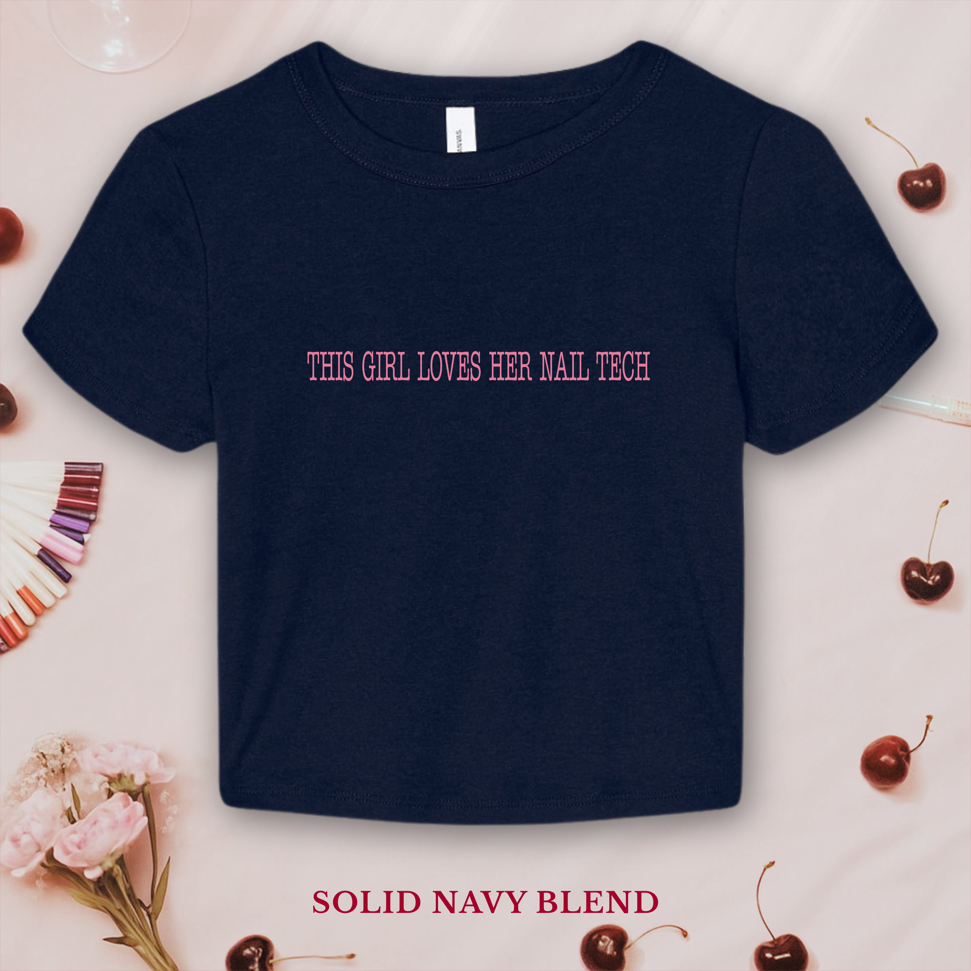This Girl Loves Her Nail Tech Simple Typewriter Bella & Canvas Baby Tee product thumbnail image This Girl Loves Her Nail Tech Simple Typewriter Bella & Canvas Baby Tee product thumbnail image