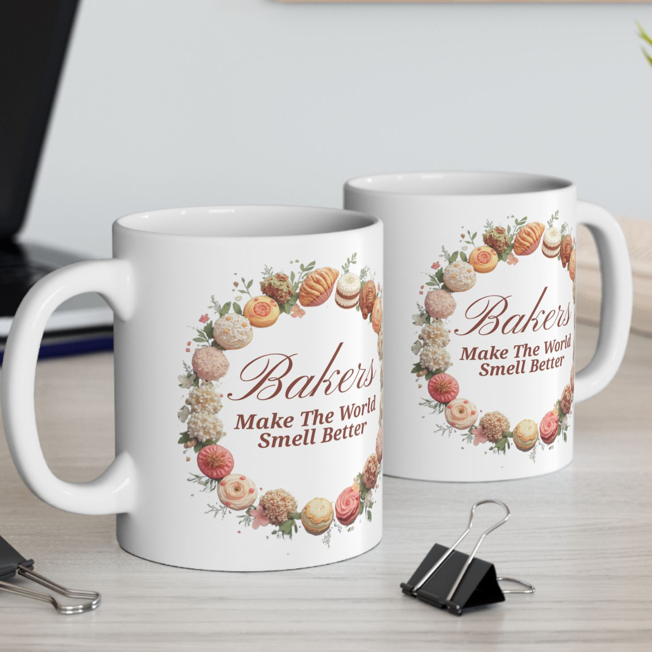 Bakers Make the World Smell Better — Ceramic Mug (11oz) product thumbnail image