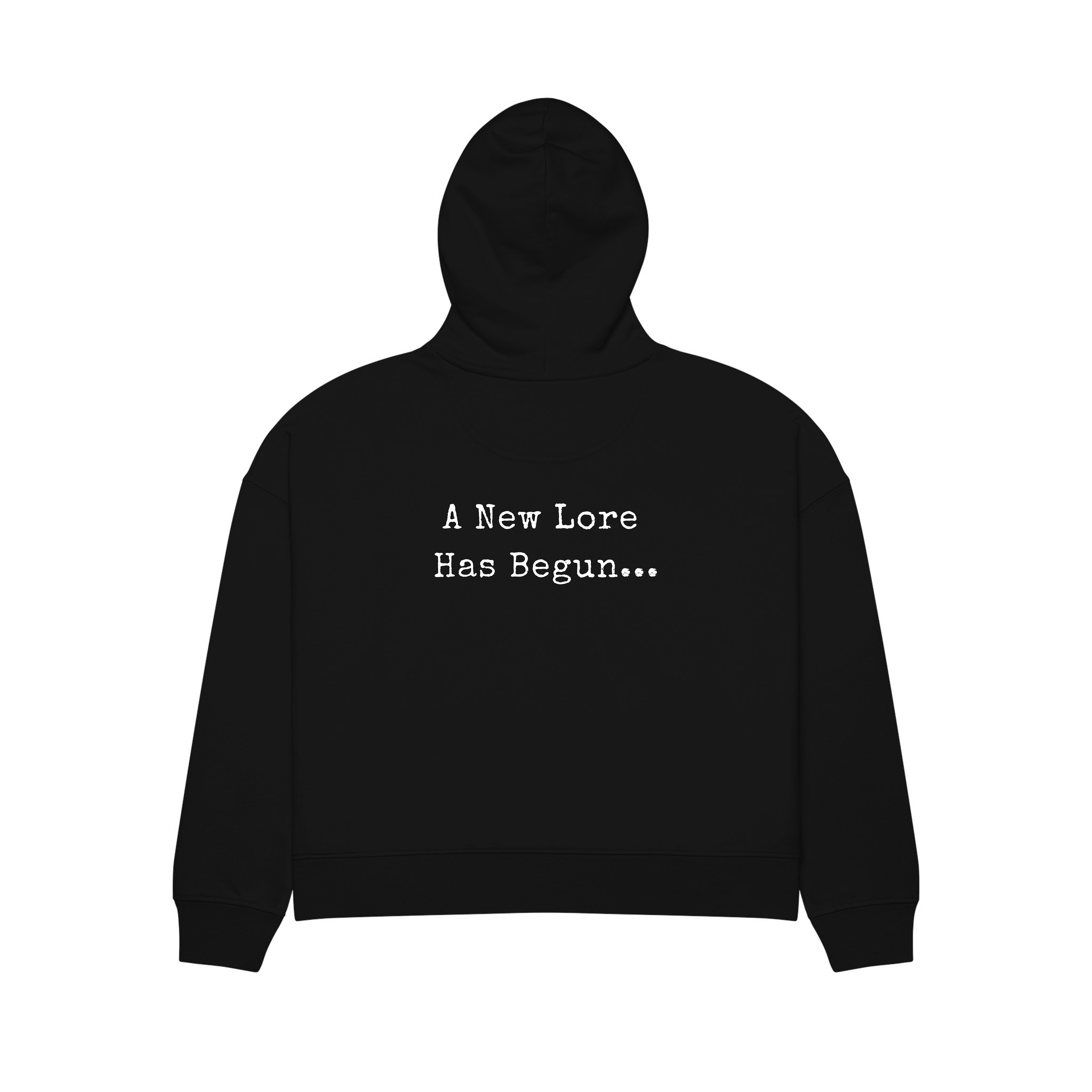"Universe-Mandated Sabbatical" Hoodie — "A New Lore Has Begun" Back Print - BLACK product thumbnail image "Universe-Mandated Sabbatical" Hoodie — "A New Lore Has Begun" Back Print - BLACK product thumbnail image
