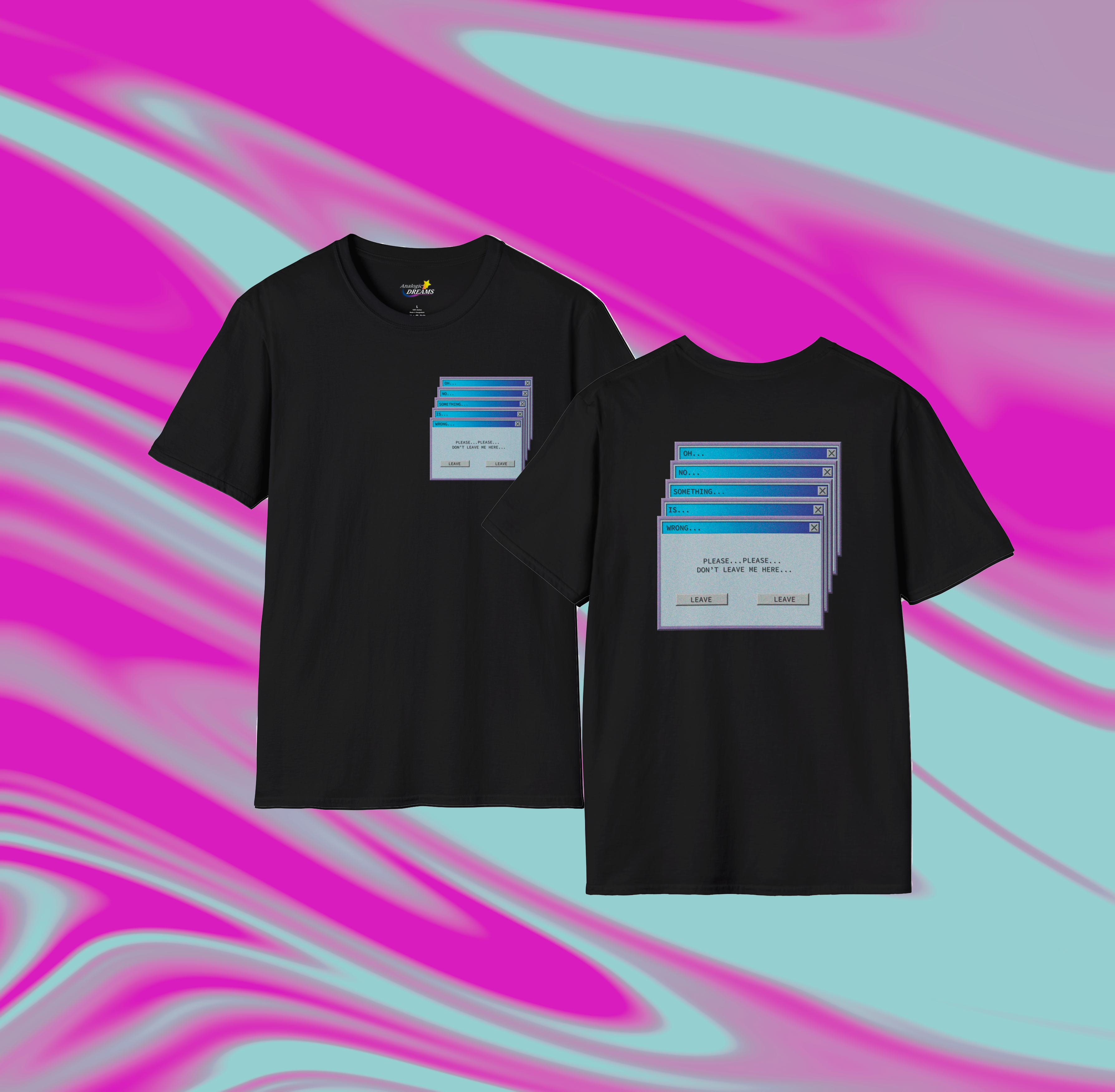 Retro Vibes Unisex Softstyle T-Shirt - Graphic Tee with Error Message Design product thumbnail image