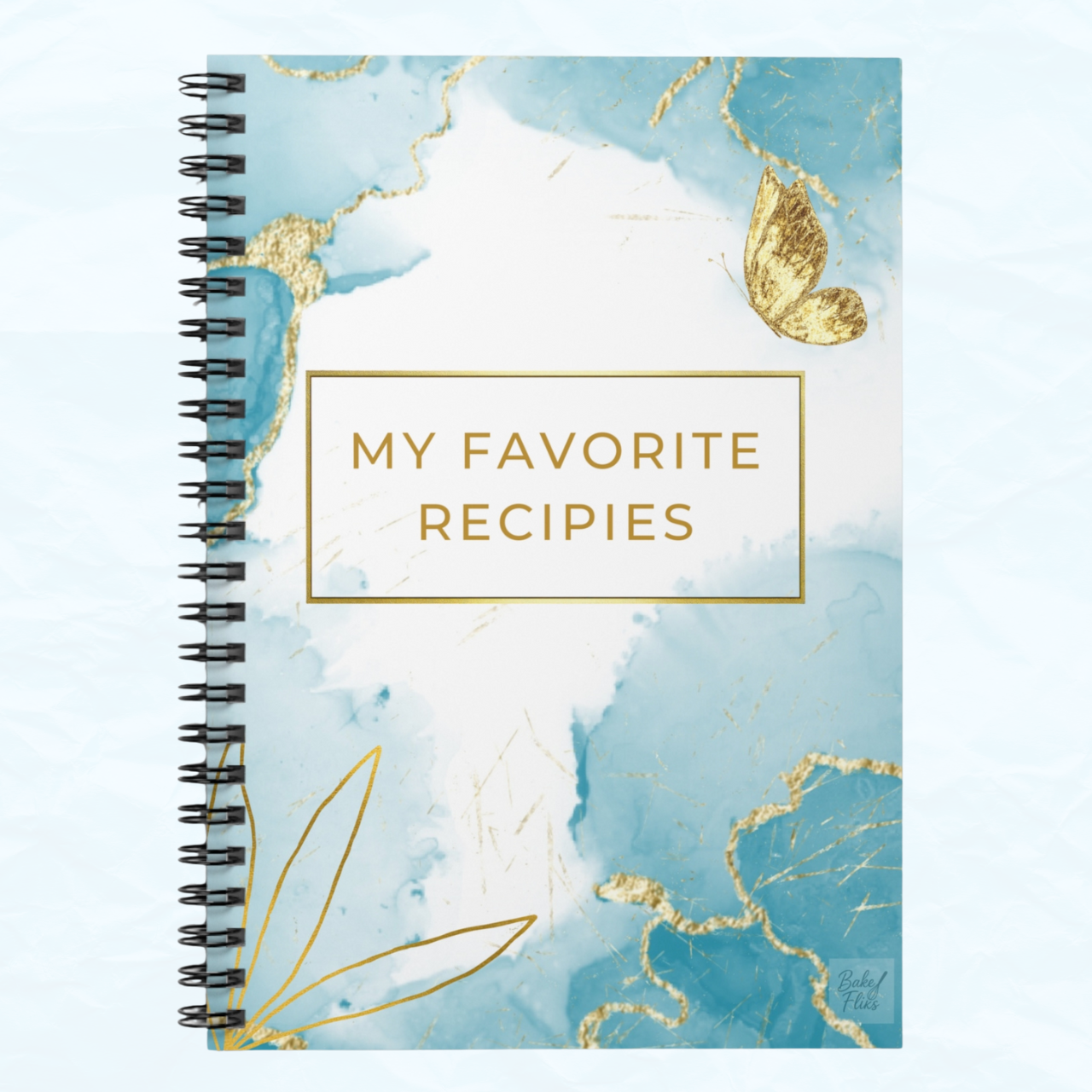 Turquoise &amp; Gold Spiral Recipe Journal product thumbnail image