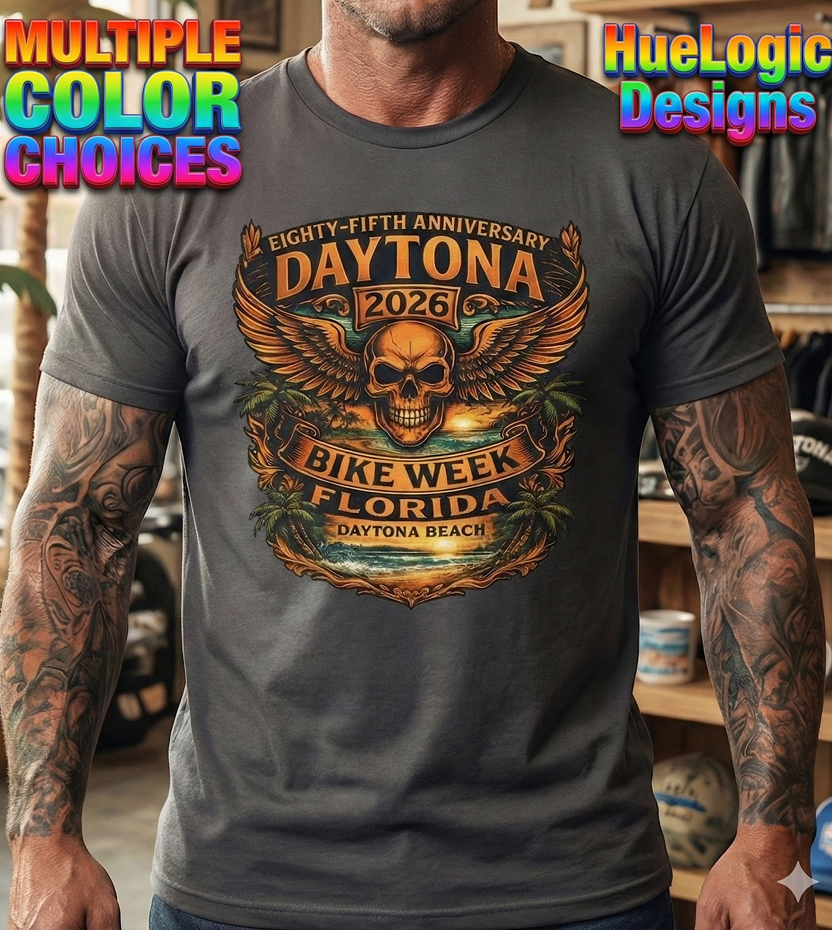 2026 Daytona Bike Week Shirt – No Harley Indian Rally Tee | Daytona Beach FL product thumbnail image 2026 Daytona Bike Week Shirt – No Harley Indian Rally Tee | Daytona Beach FL product thumbnail image