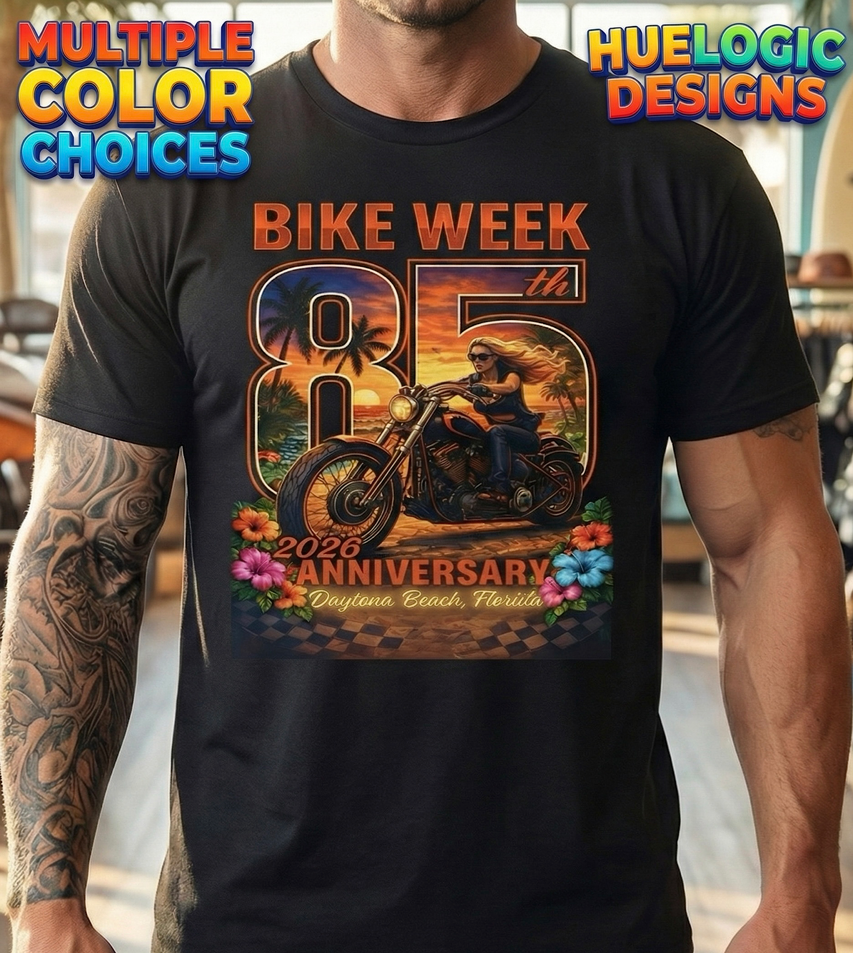2026 Daytona Beach Fl Bike Week 85th Anniversary T-Shirt Harley Indian Biker Tee product thumbnail image 2026 Daytona Beach Fl Bike Week 85th Anniversary T-Shirt Harley Indian Biker Tee product thumbnail image