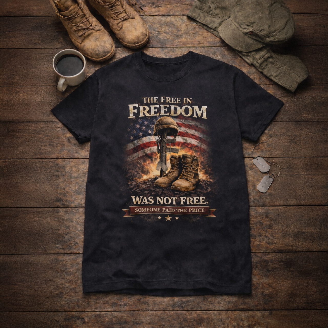 "The Free in Freedom was not Free. Someone Paid The Price" Shirt (Front Design) - 20% OFF Only For The Next 100 Orders!