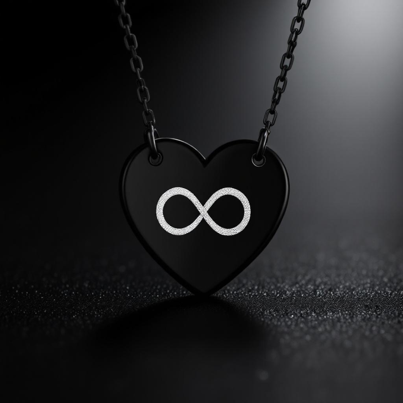 Engravable Heart Necklace with Infinity &amp; Heart Symbol – Personalized Gift for Her product thumbnail image
