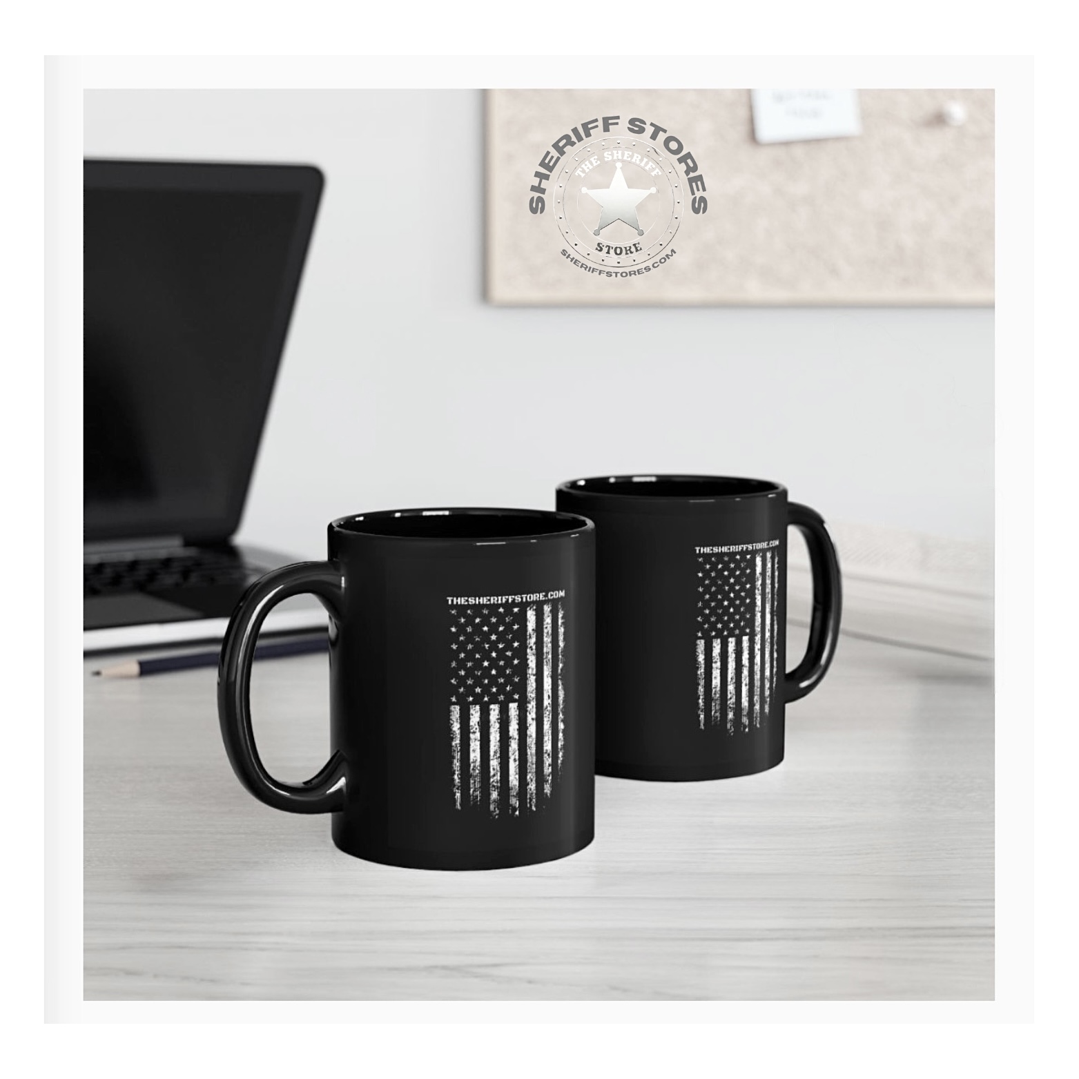 Sheriff Store SheriffStores.com "American Flag"Vintage Coffee Cup product thumbnail image