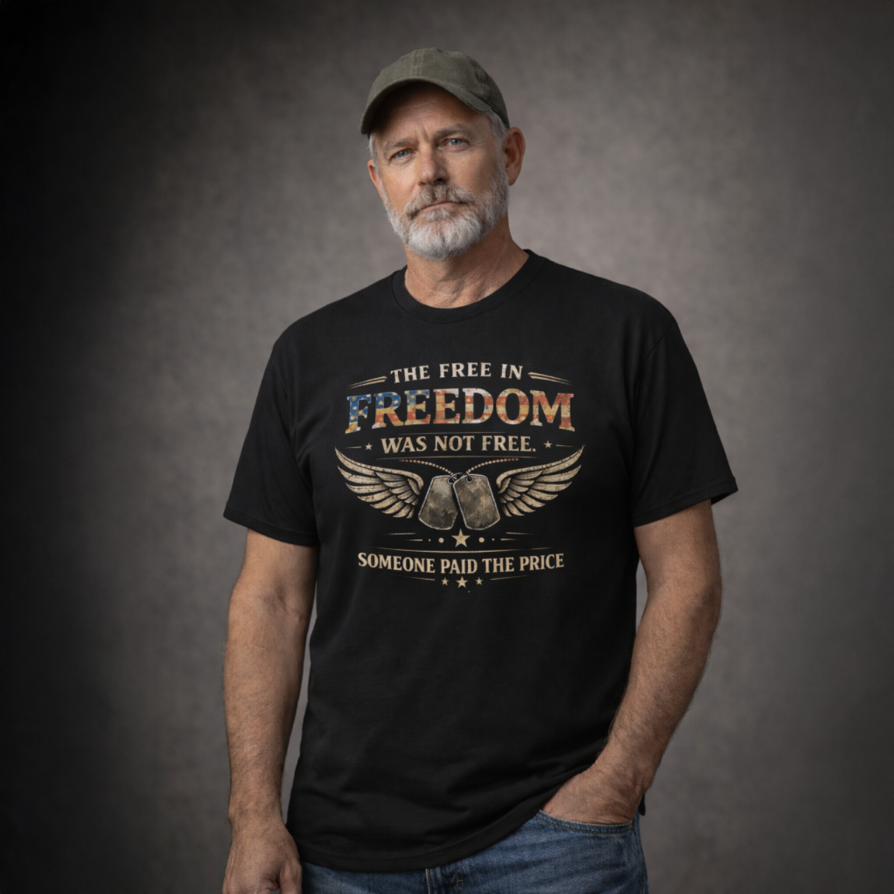"The Free in Freedom was not Free. Someone Paid The Price" Shirt (Front Design) - 20% OFF Only For The Next 100 Orders! product thumbnail image