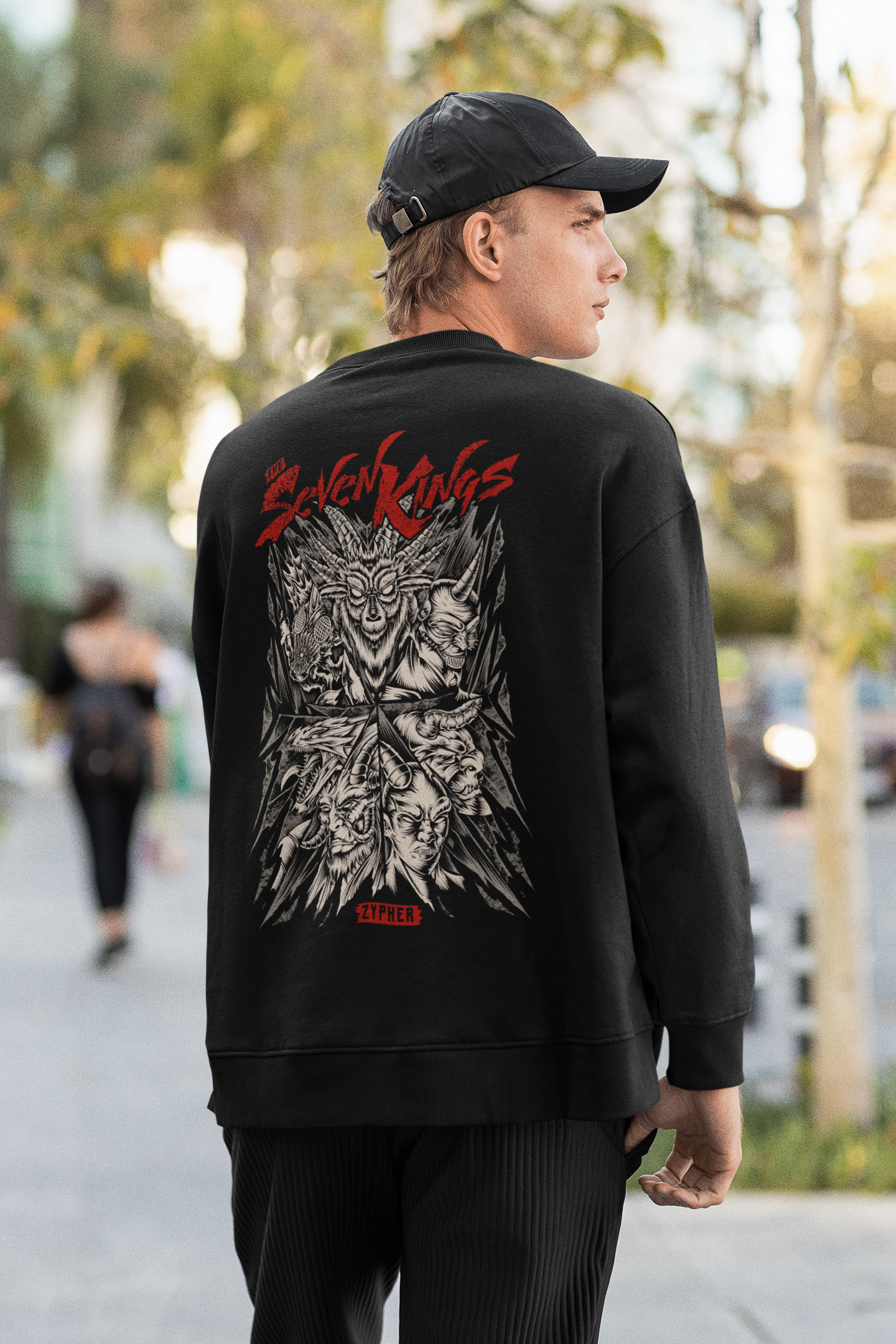 Infernal Seven - Crewneck(285GSM) product thumbnail image Infernal Seven - Crewneck(285GSM) product thumbnail image