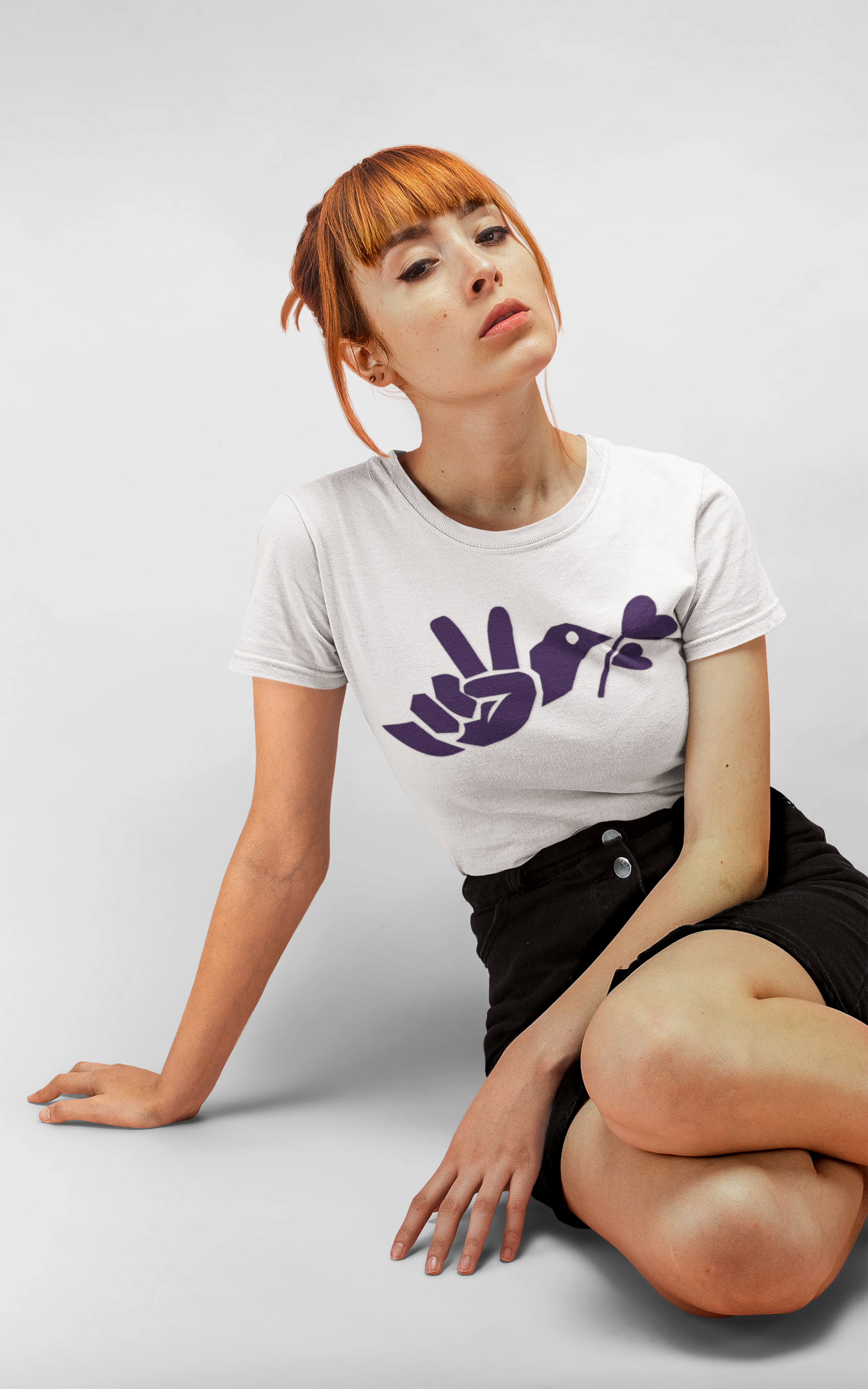 Love Dove (Large) — Oversized Boxy Graphic T‑Shirt - UNISEX product thumbnail image