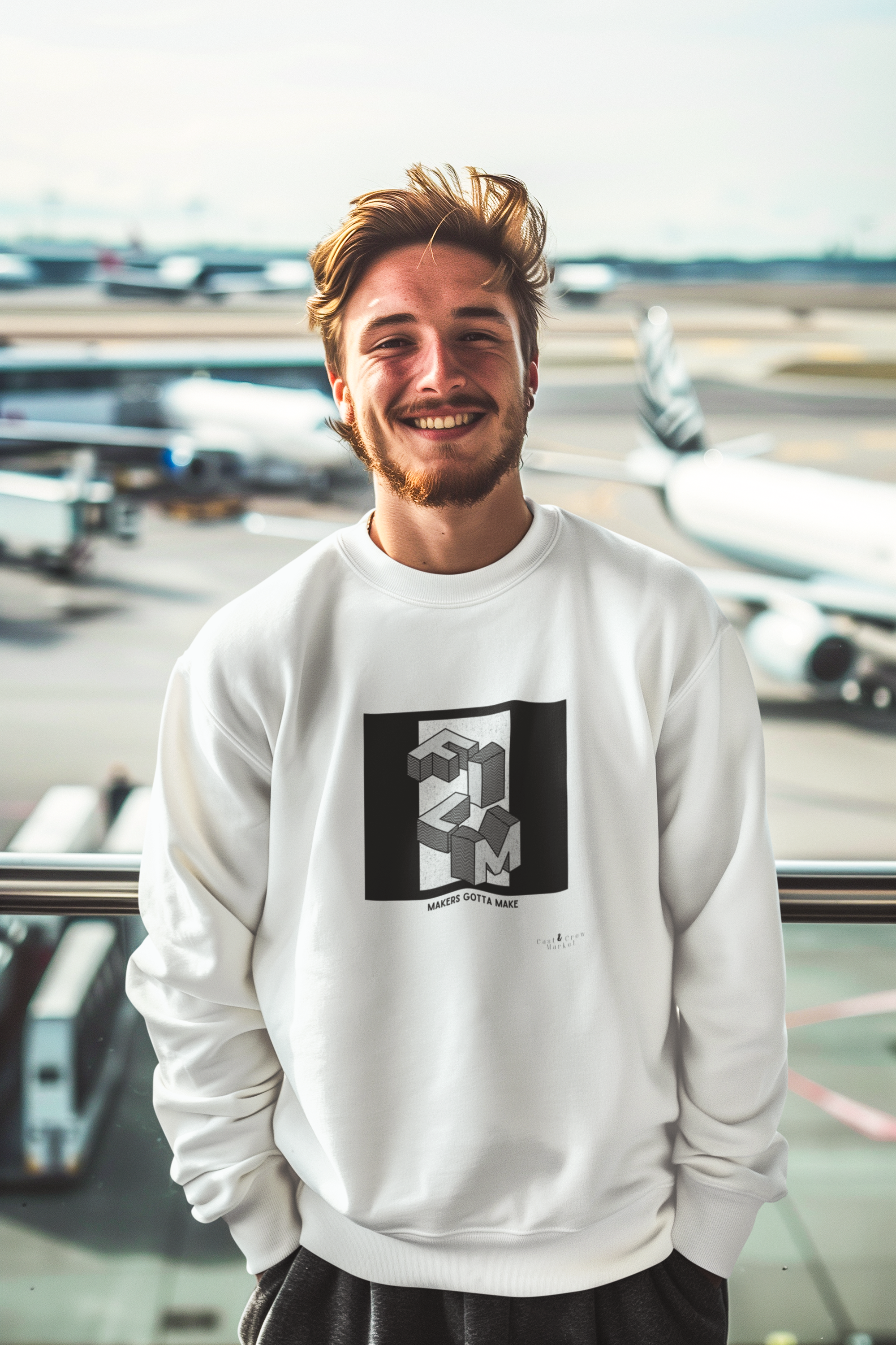 FILM... MAKERS GOTTA MAKE Sweatshirt — Filmmaker Crew Pullover for Industry Pros &amp; Students product thumbnail image