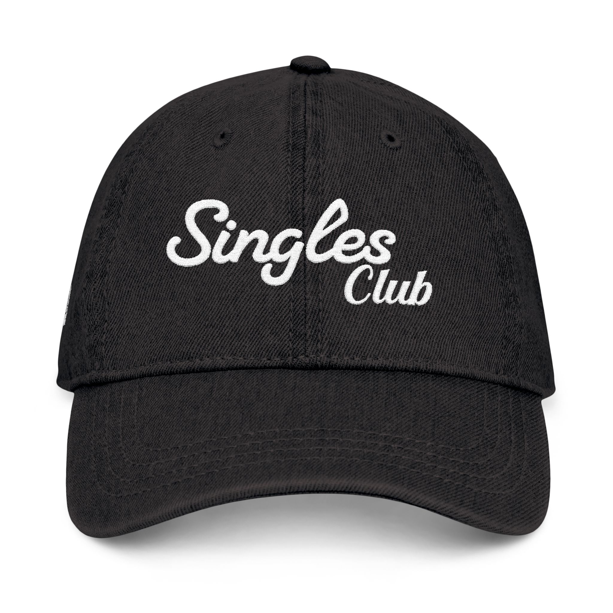 Singles Club Embroidered Denim Hat, Fist symbol on right side product thumbnail image