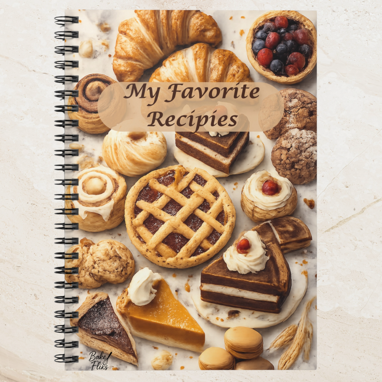 Bakery Breads &amp; Pastries Spiral Notebook — Ruled Lined Journal for Bakers &amp; Food Lovers product thumbnail image