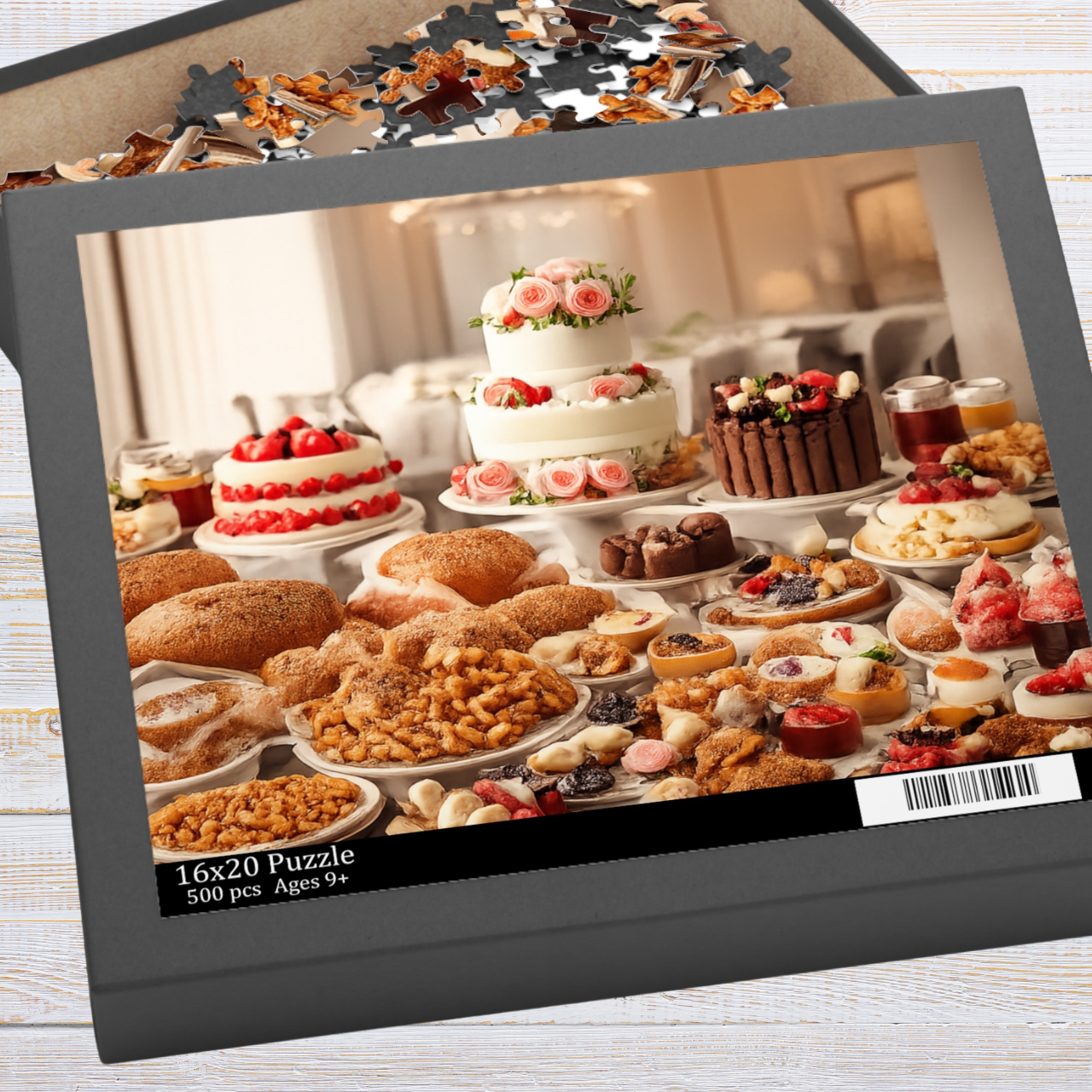 Dessert Table Jigsaw Puzzle — 252 or 500-Piece Sweet Bakery Scene product thumbnail image