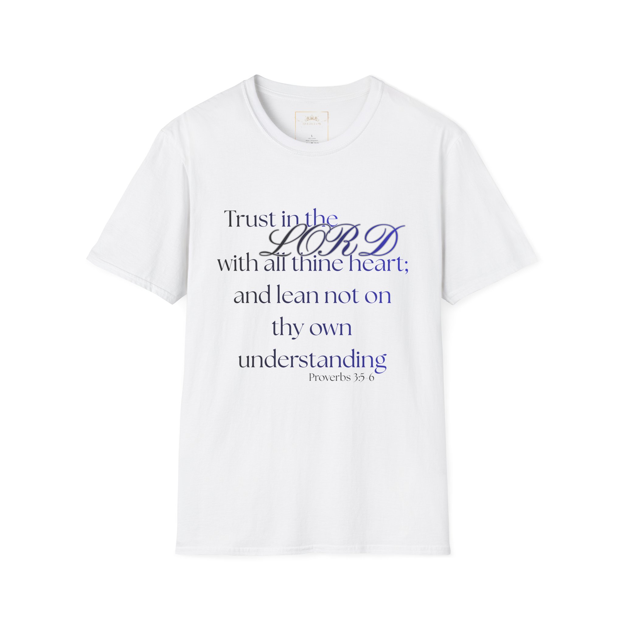 Proverbs 3:5-6 Faith T-Shirt — "Trust in the LORD" Inspirational Christian Tee product thumbnail image Proverbs 3:5-6 Faith T-Shirt — "Trust in the LORD" Inspirational Christian Tee product thumbnail image