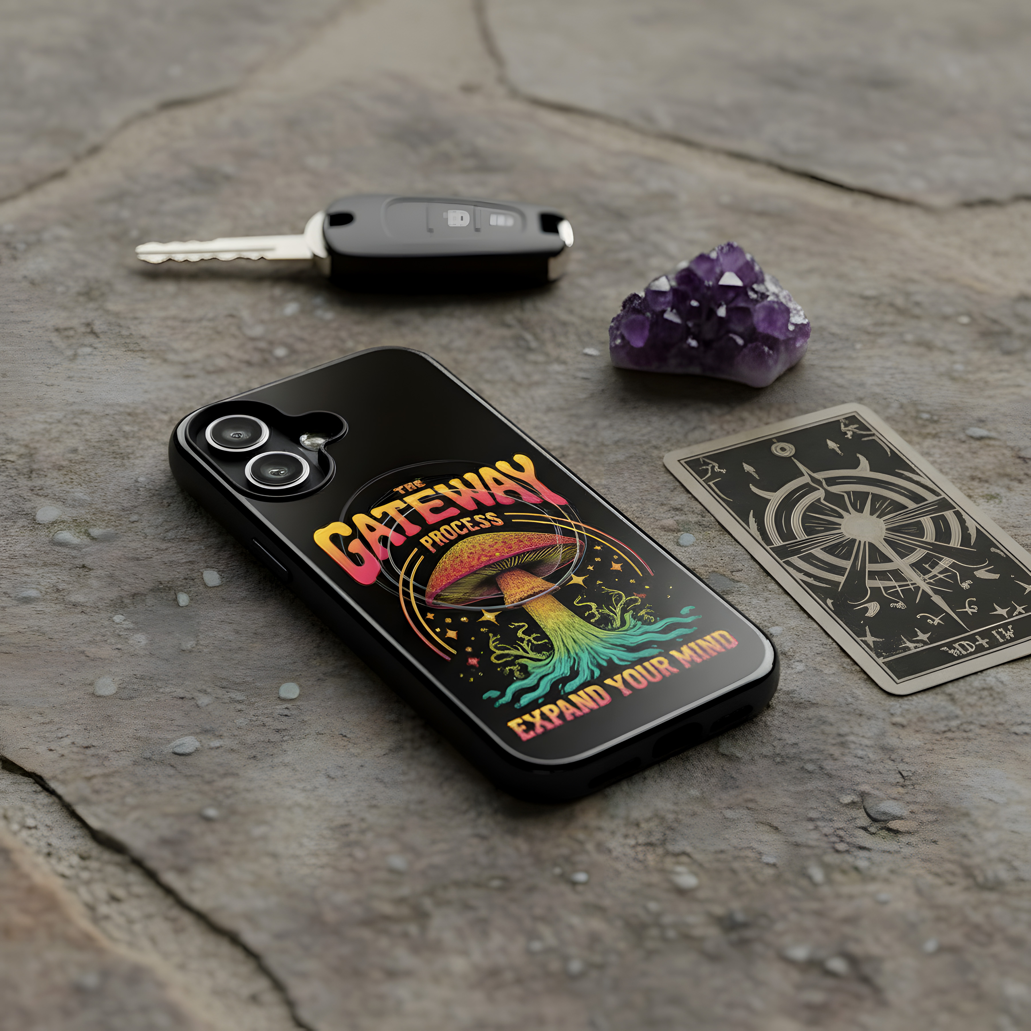 The Gateway Process MagSafe Case | Tough Glossy iPhone 17 | Esoteric Mushroom Art &amp; Astral Projection Aesthetics | Reality Glitch Armor product thumbnail image