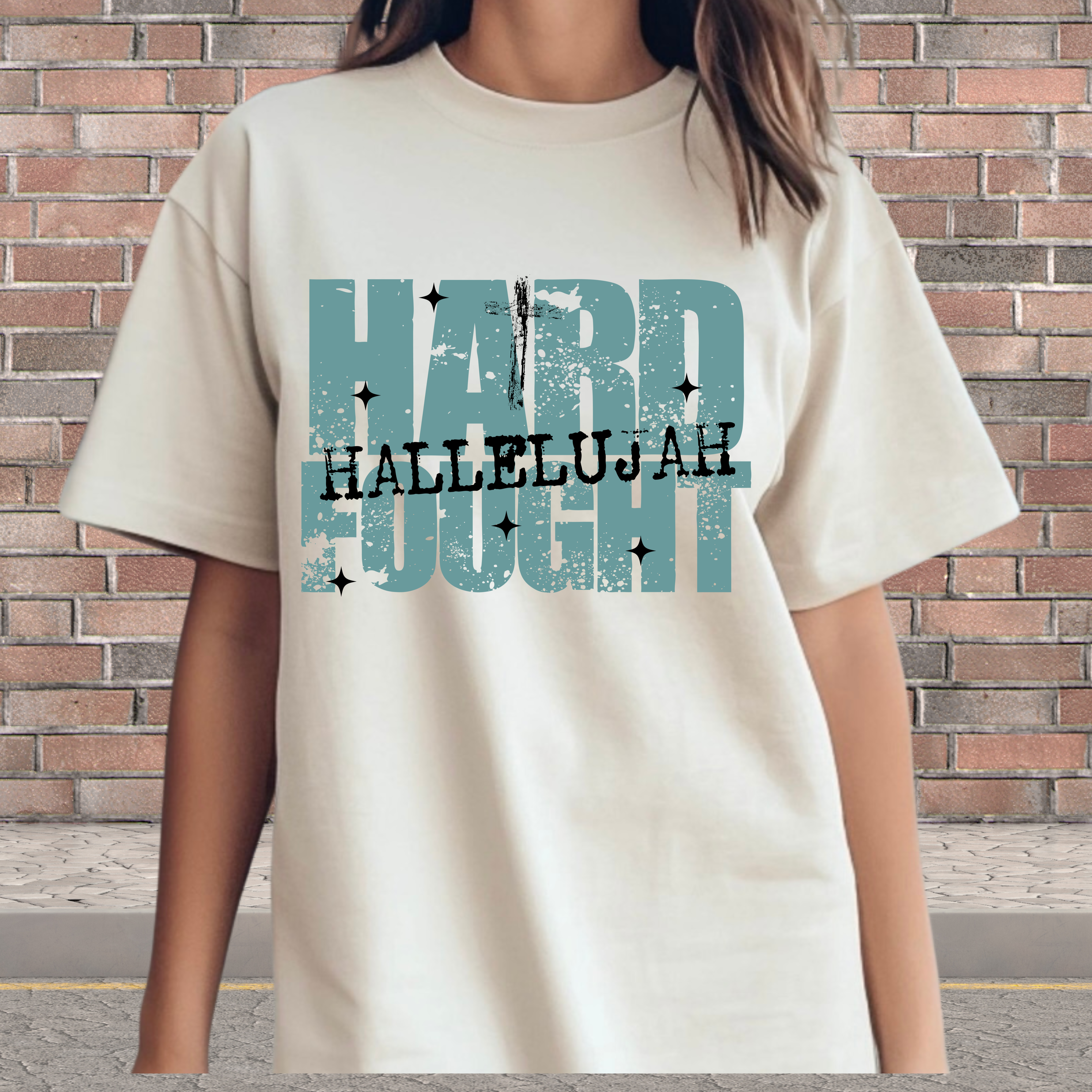 Hard Fought T-Shirt — Distressed Vintage Motivational Tee