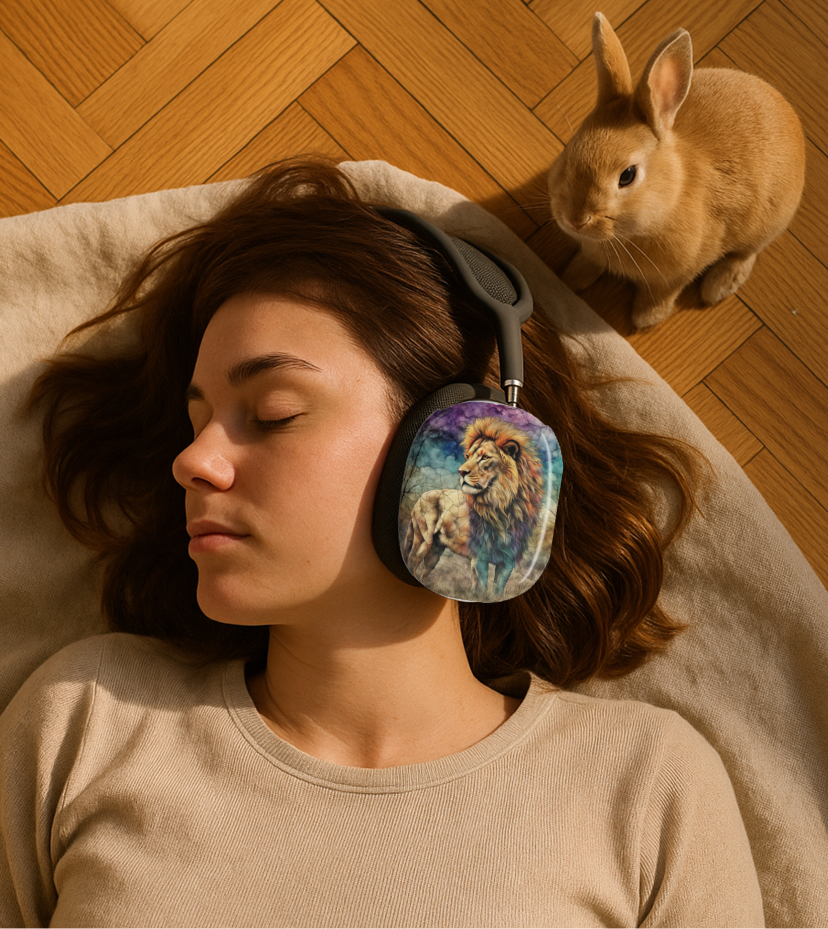 Snap-On AirPods Max Shell Case | Stained-glass Lion product thumbnail image Snap-On AirPods Max Shell Case | Stained-glass Lion product thumbnail image