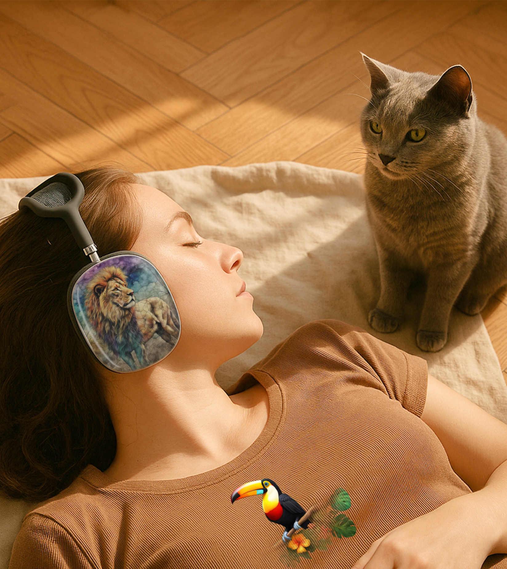 Snap-On AirPods Max Shell Case | Stained-glass Lion product thumbnail image Snap-On AirPods Max Shell Case | Stained-glass Lion product thumbnail image