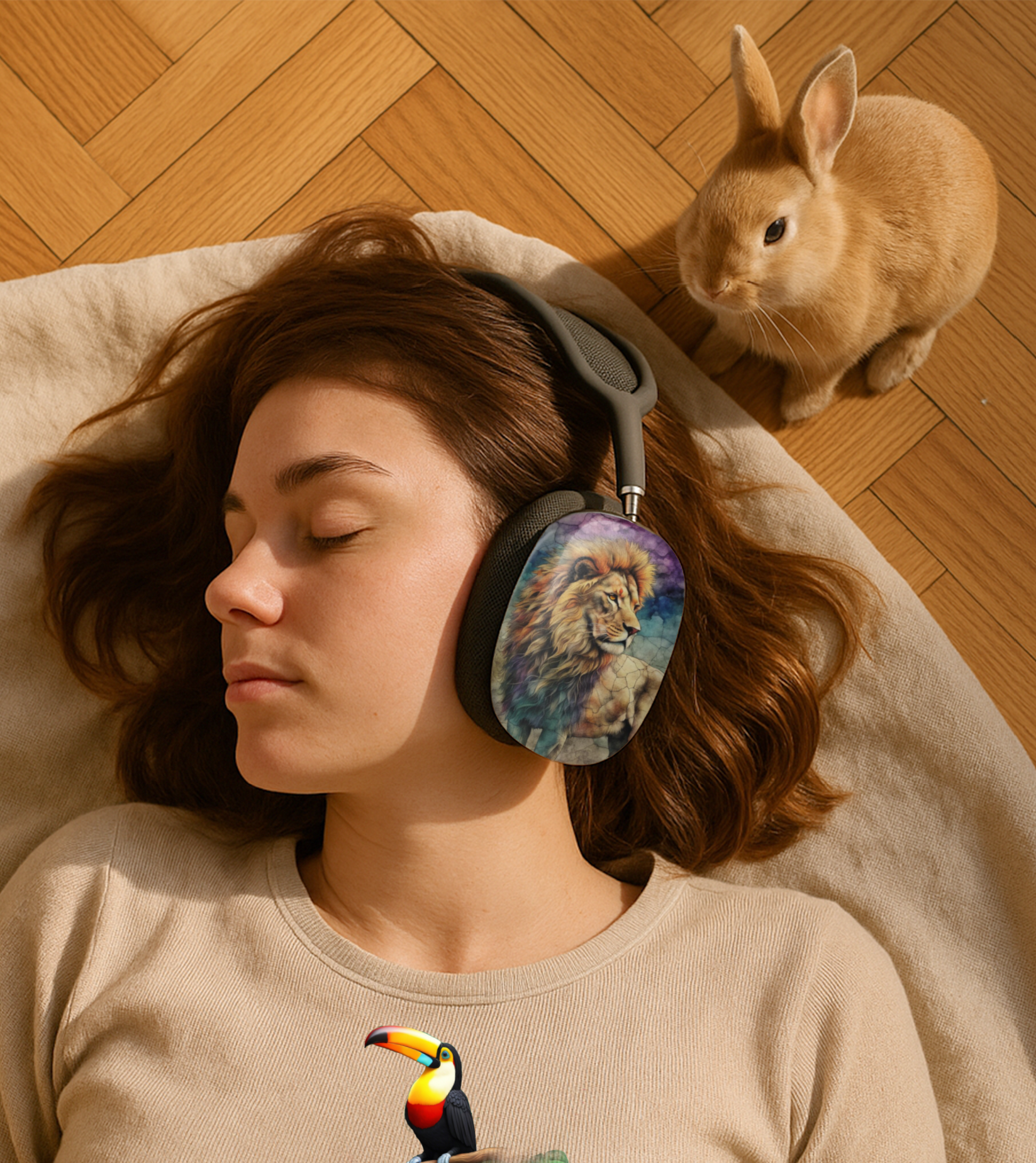 Snap-On AirPods Max Shell Case | Stained-glass Lion product thumbnail image Snap-On AirPods Max Shell Case | Stained-glass Lion product thumbnail image