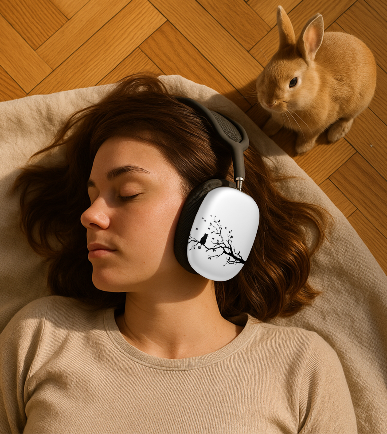 Snap-On AirPods Max Shell Case | Silhouette Cat on Branch product thumbnail image Snap-On AirPods Max Shell Case | Silhouette Cat on Branch product thumbnail image