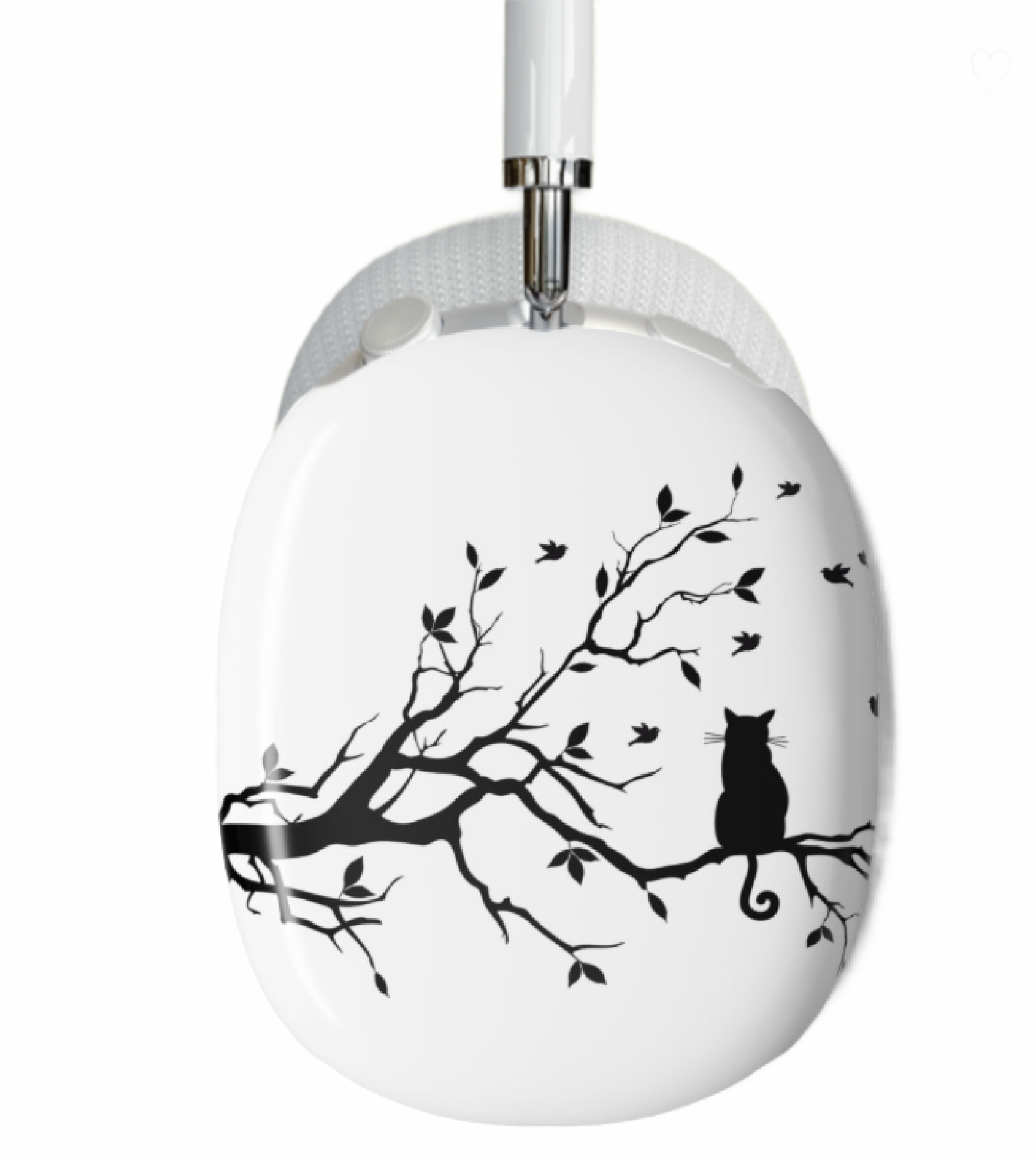 Snap-On AirPods Max Shell Case | Silhouette Cat on Branch  product thumbnail image