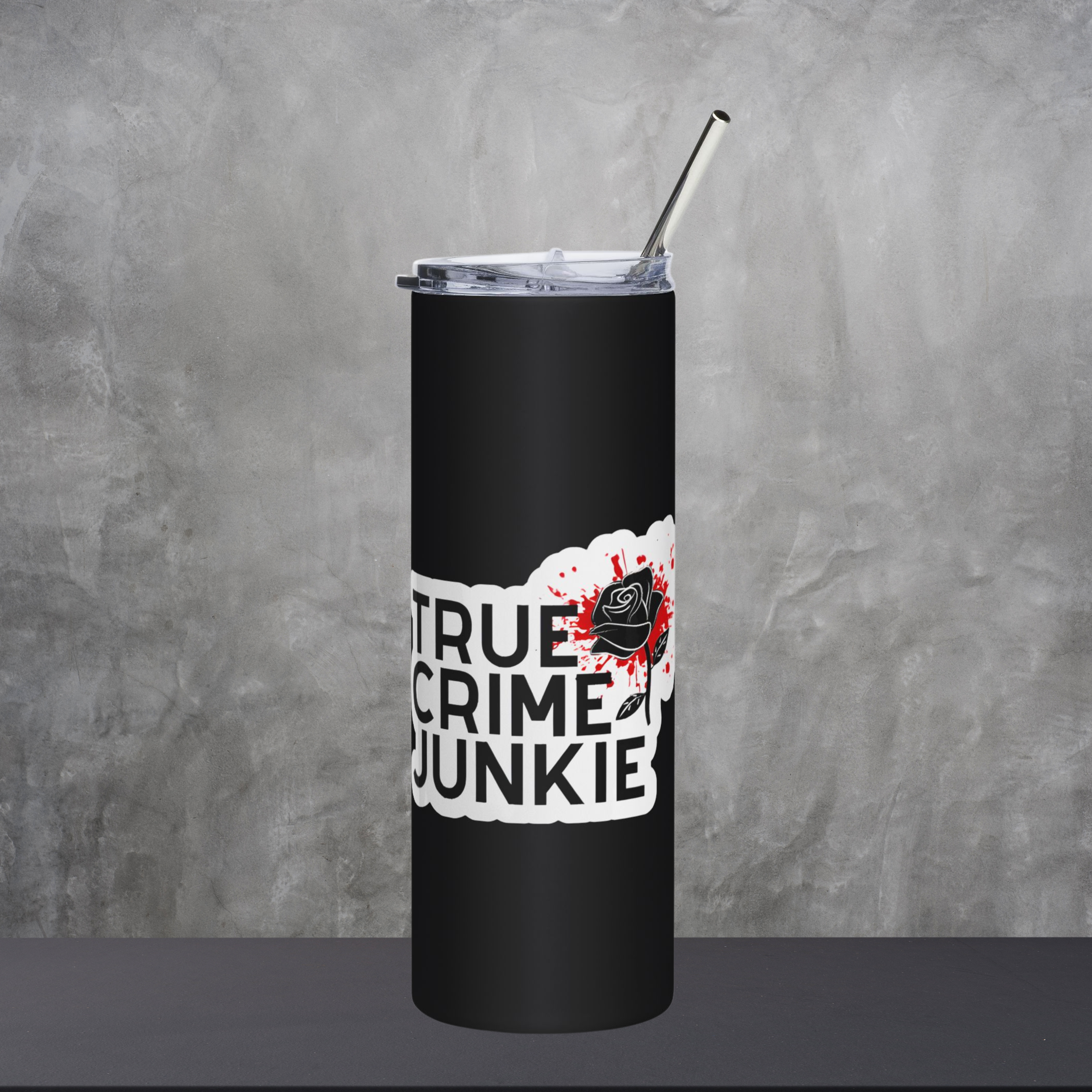True Crime Junkie 20oz Stainless Steel Tumbler – Insulated Travel Cup product thumbnail image True Crime Junkie 20oz Stainless Steel Tumbler – Insulated Travel Cup product thumbnail image