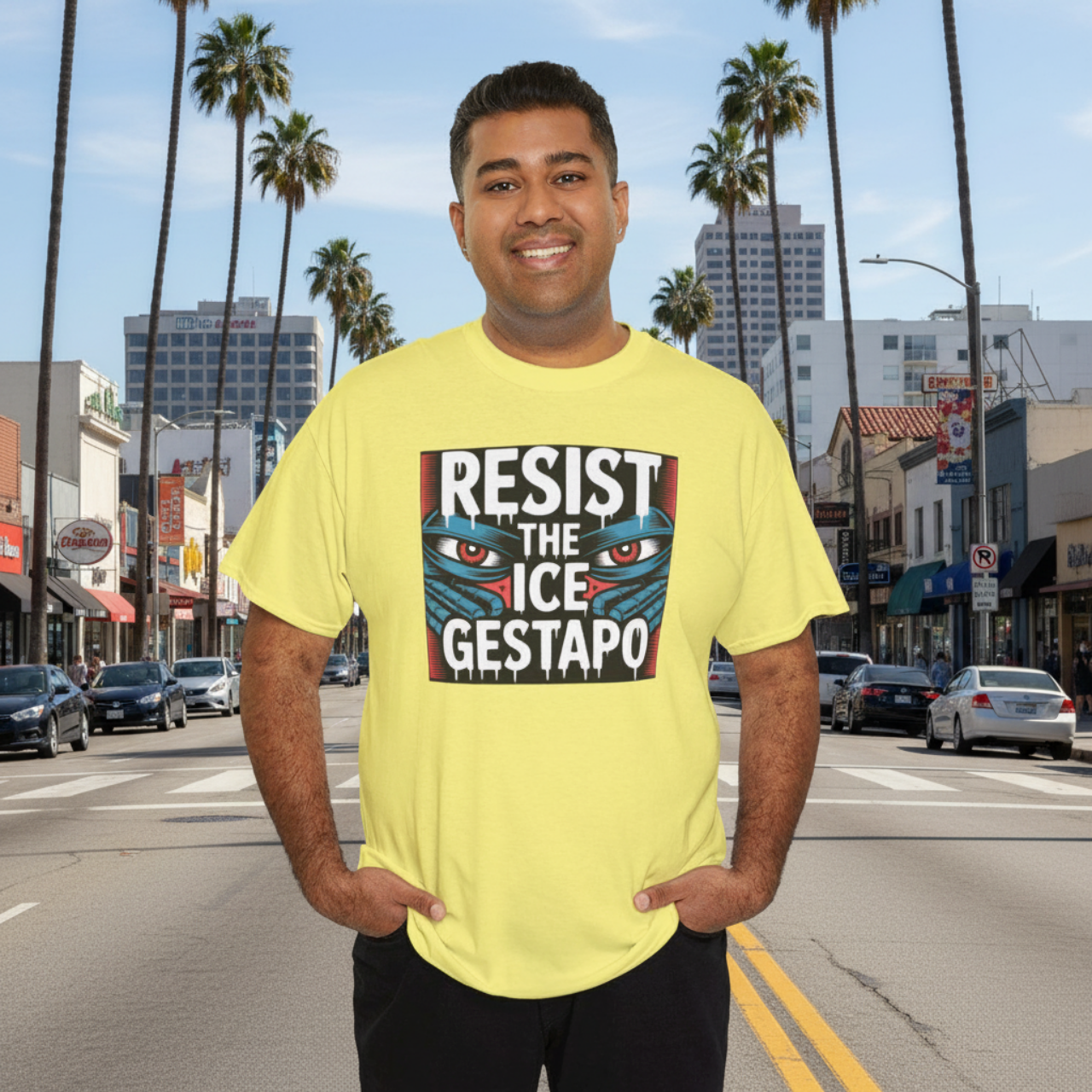 Resist The ICE "Spying Eyes Everywhere" Tee — Protest Graphic T-Shirt