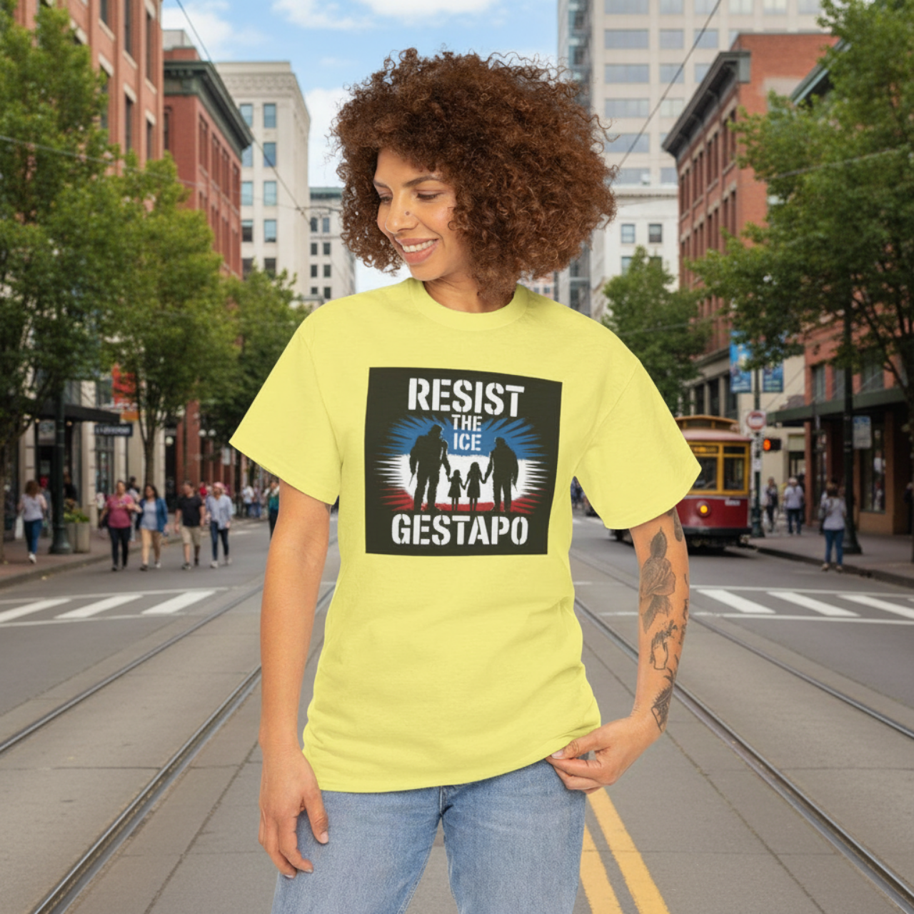 Resist The ICE Gestapo Tee — Family Separation Protest T-Shirt product thumbnail image Resist The ICE Gestapo Tee — Family Separation Protest T-Shirt product thumbnail image