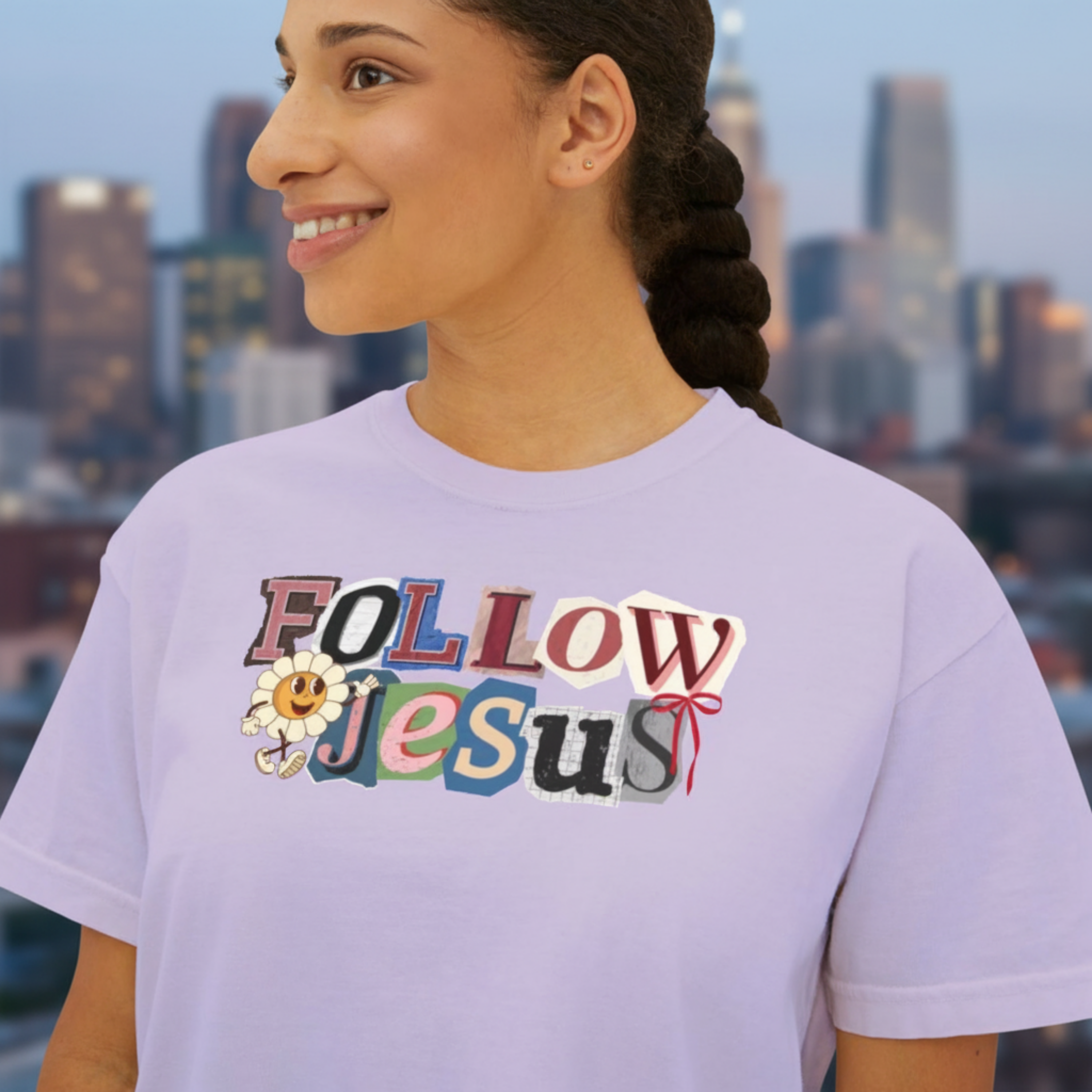 Follow Jesus Mid-Crop Tee product thumbnail image Follow Jesus Mid-Crop Tee product thumbnail image