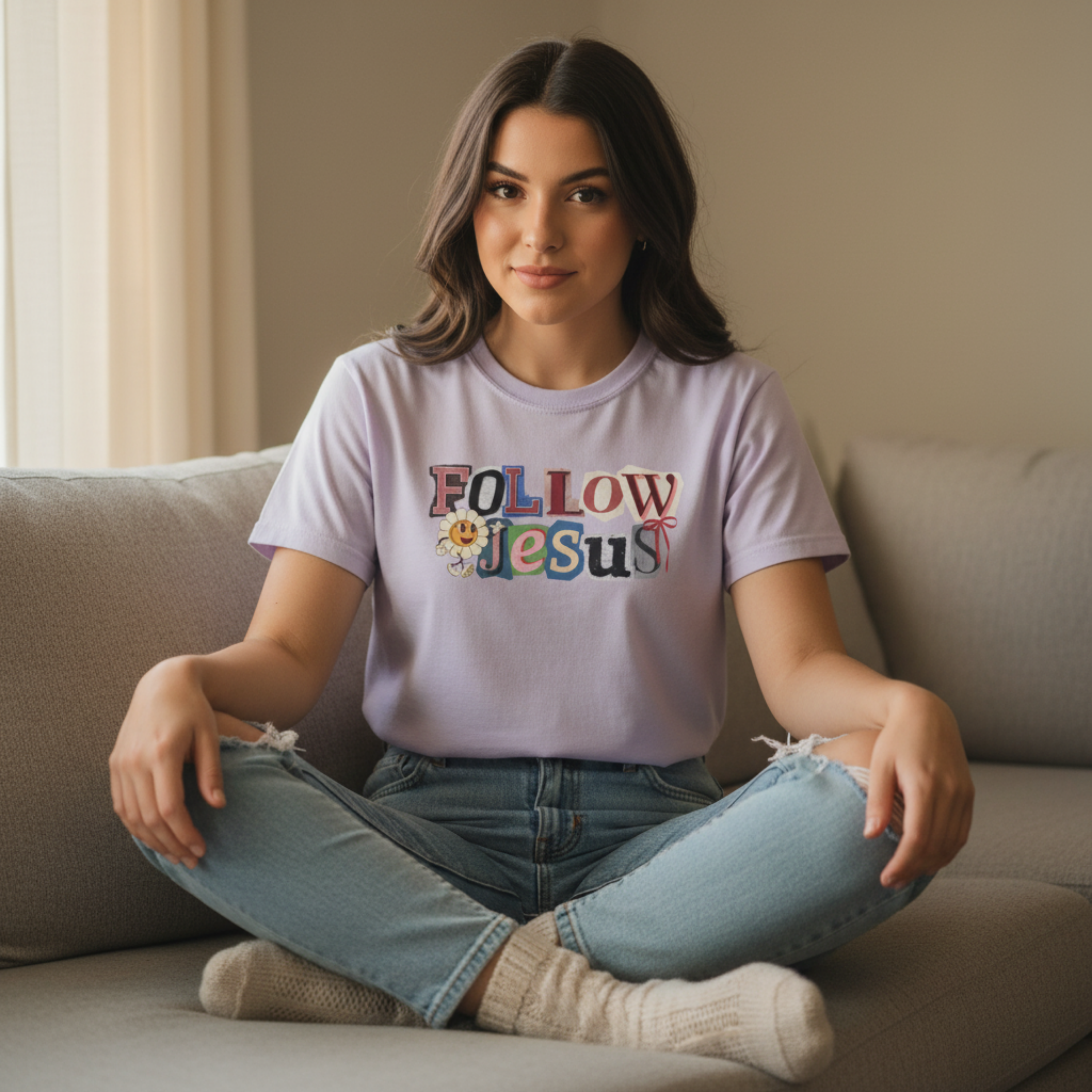 Follow Jesus Mid-Crop Tee  product thumbnail image