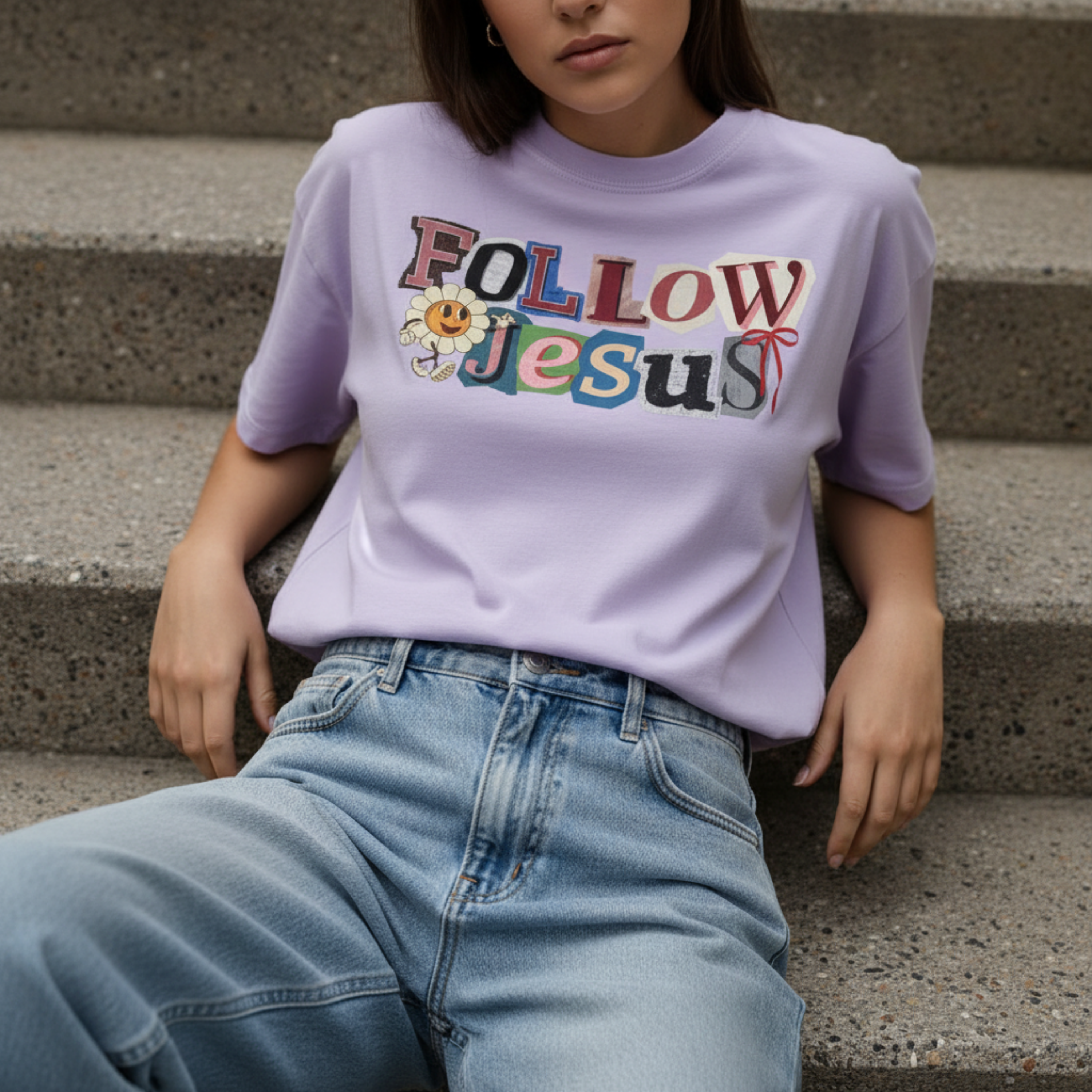 Follow Jesus Mid-Crop Tee  product thumbnail image