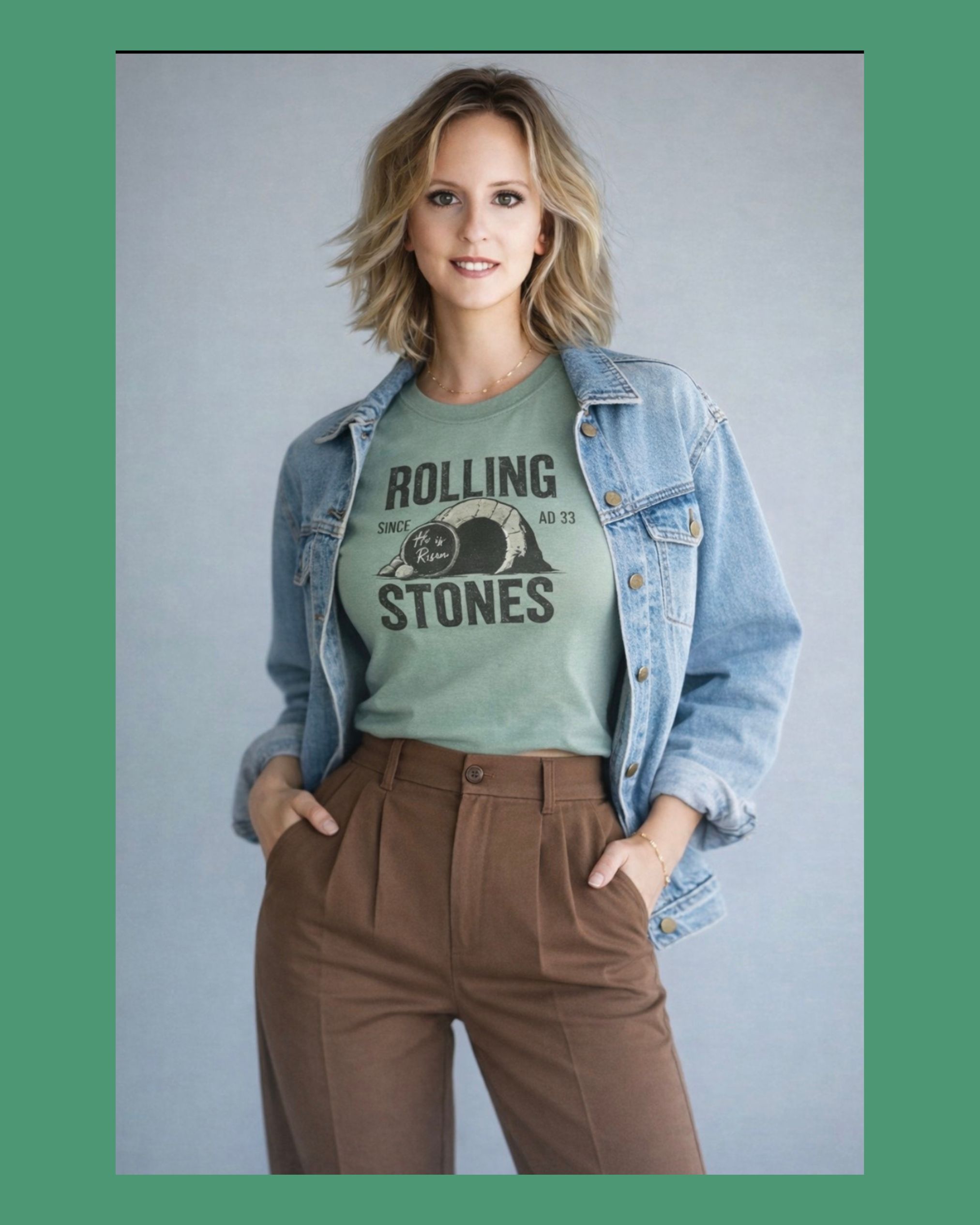 'Rolling Stones' crop tee Easter design