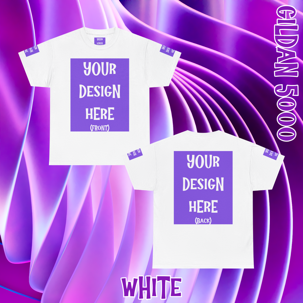 Customizable T‑Shirt — Add Your Logo (Front/Back/Sleeves) product thumbnail image