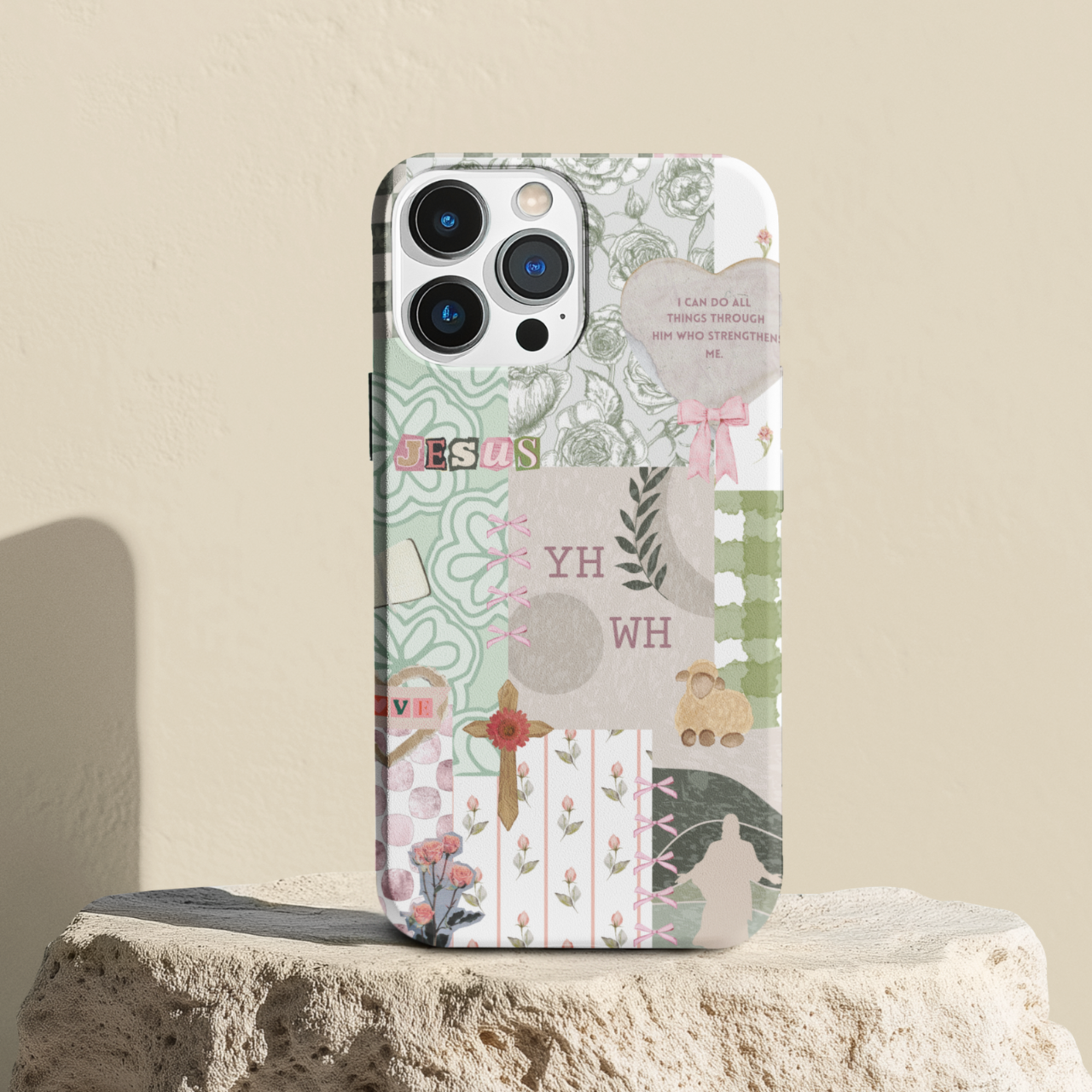 YHWH Faith Collage Phone Case