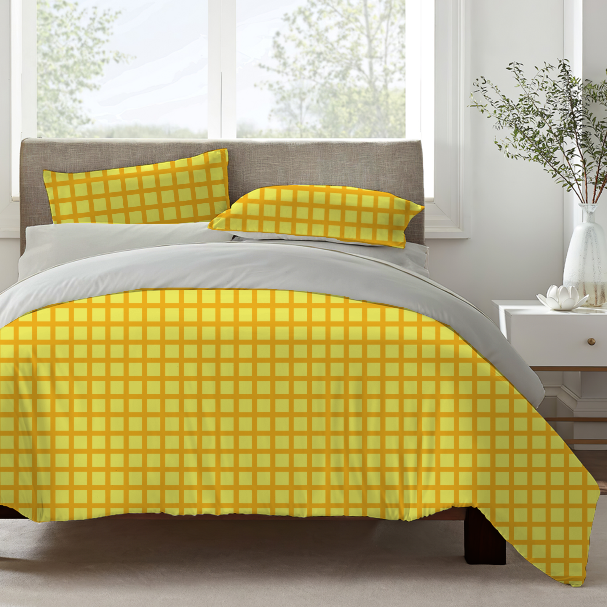 Orange Stripe Yellow Quilt Cover Set Of Three product thumbnail image Orange Stripe Yellow Quilt Cover Set Of Three product thumbnail image